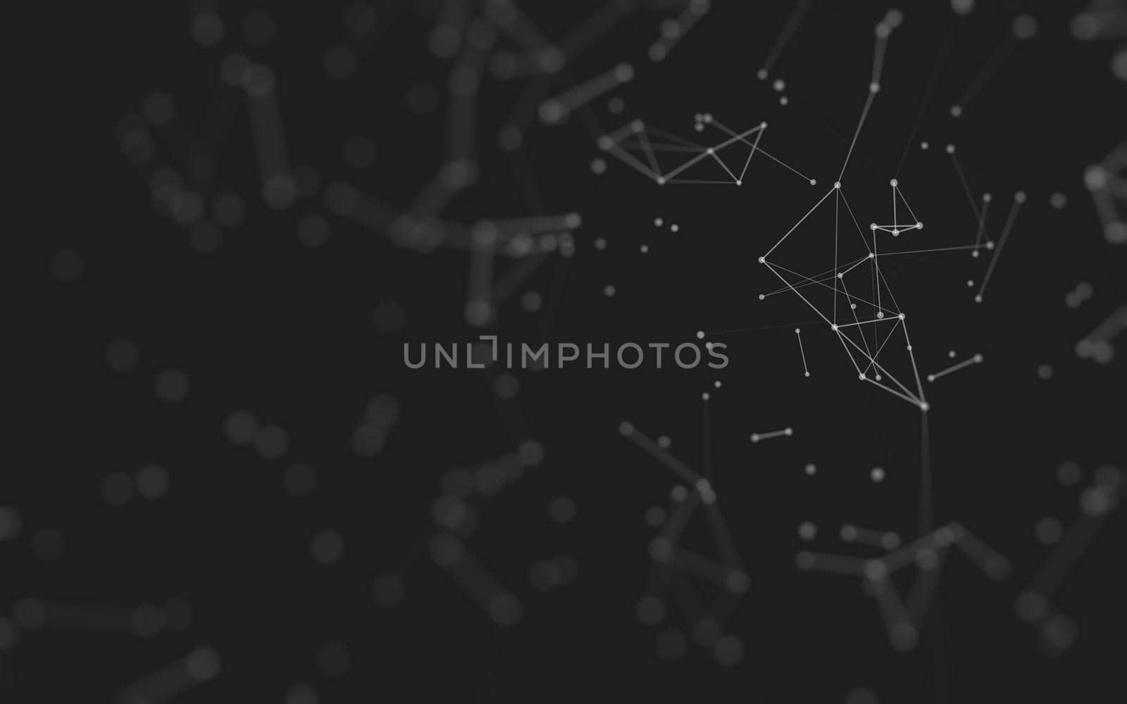 Abstract background. Molecules technology with polygonal shapes, connecting dots and lines. Connection structure. Big data visualization.  by teerawit