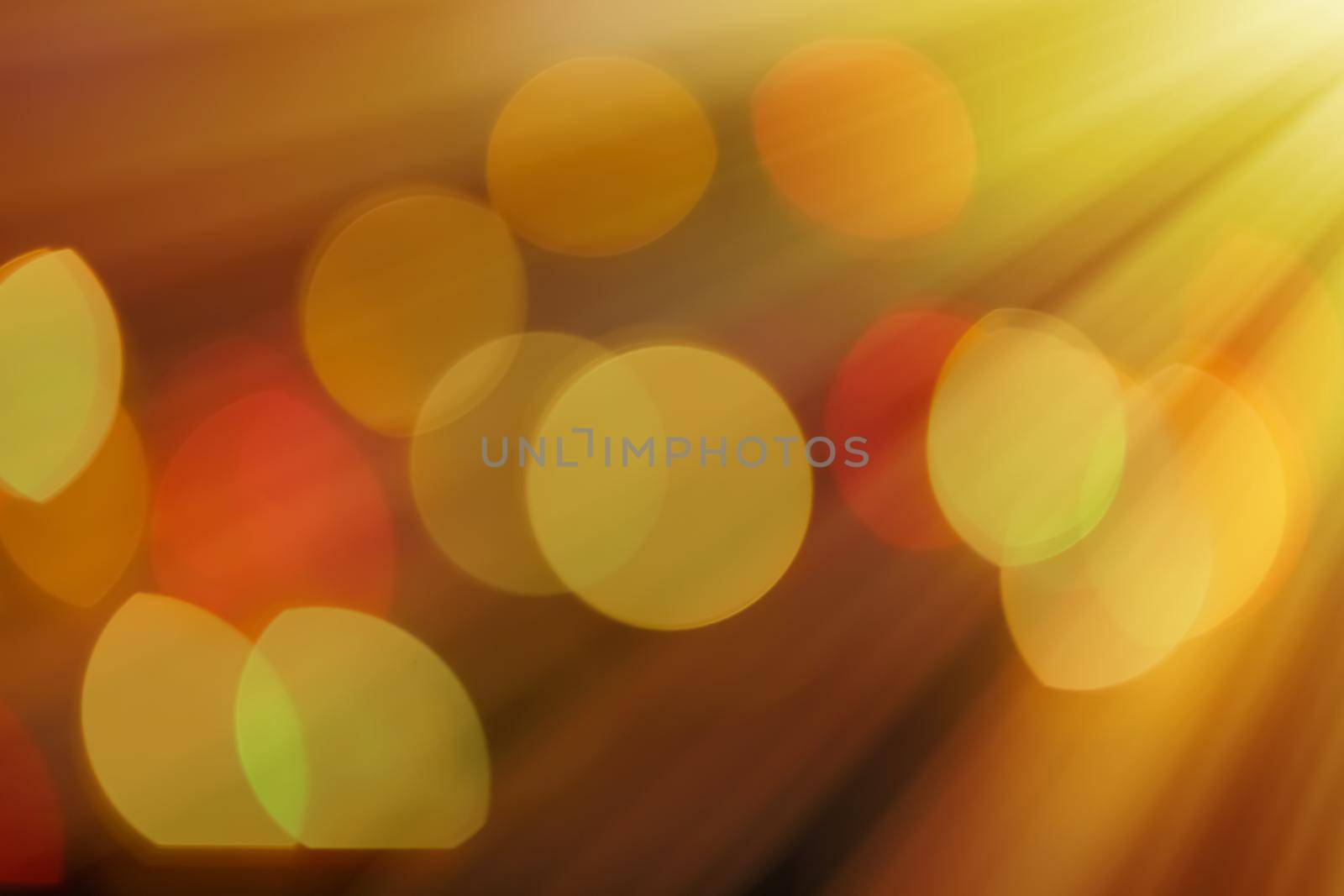 Abstract background, bokeh overlay defocused design concept - Light beams and sun flares