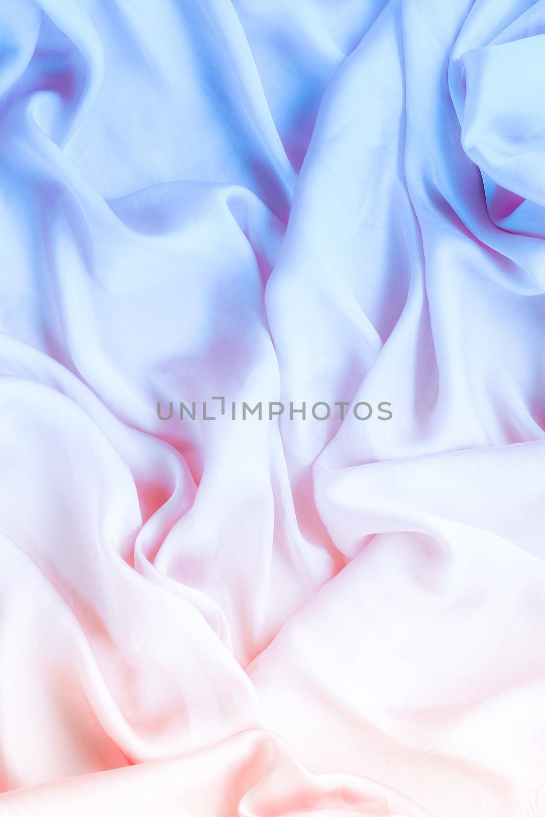 Neon soft silk waves, flatlay - elegant fabric textures, abstract backgrounds and modern pastel colours concept. Feel the sense of timeless luxury