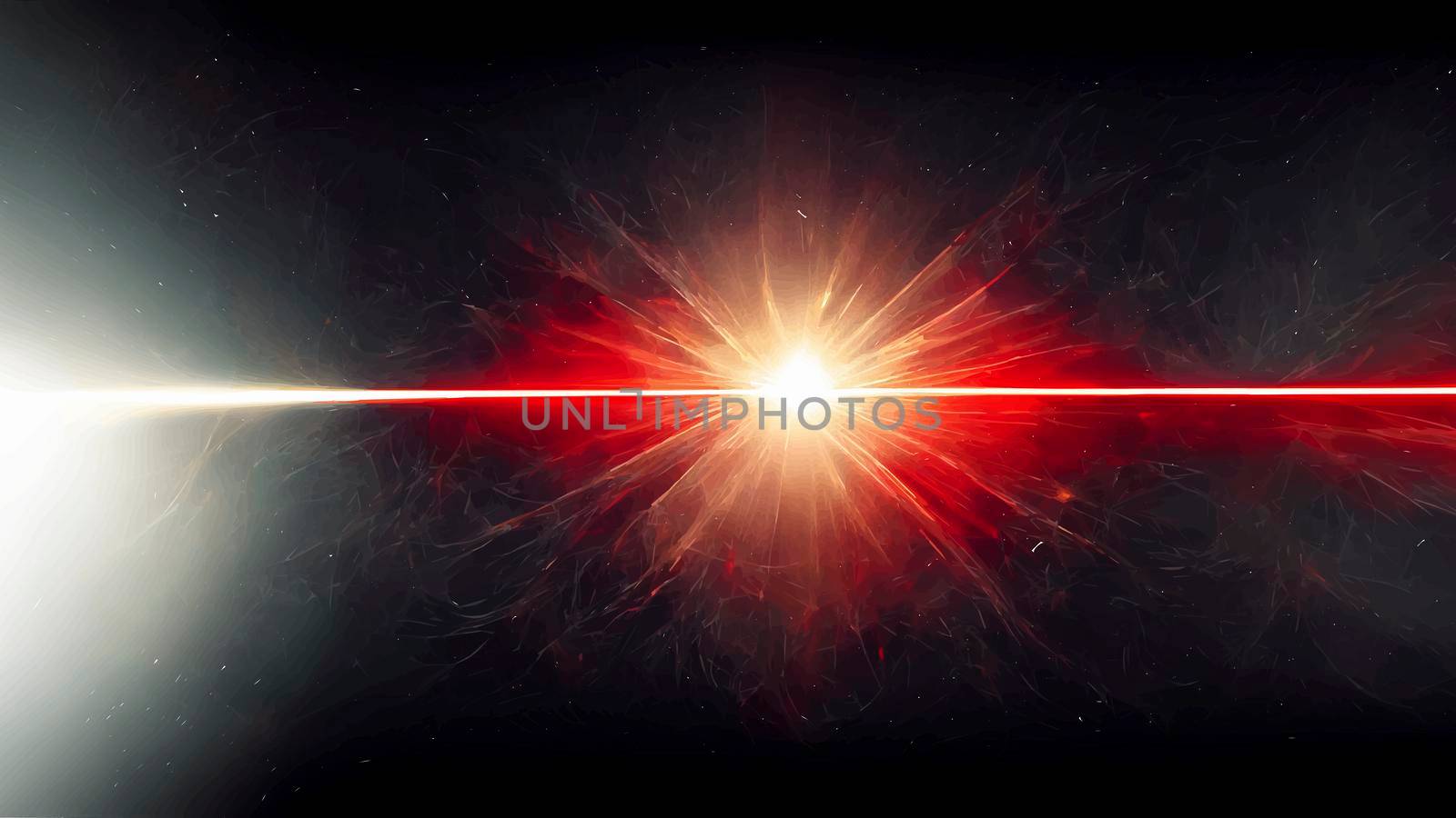 Red Light Lens flare on black background. Light Lens flare on black background. Lens flare with bright light isolated with a black background. Used for textures and materials.