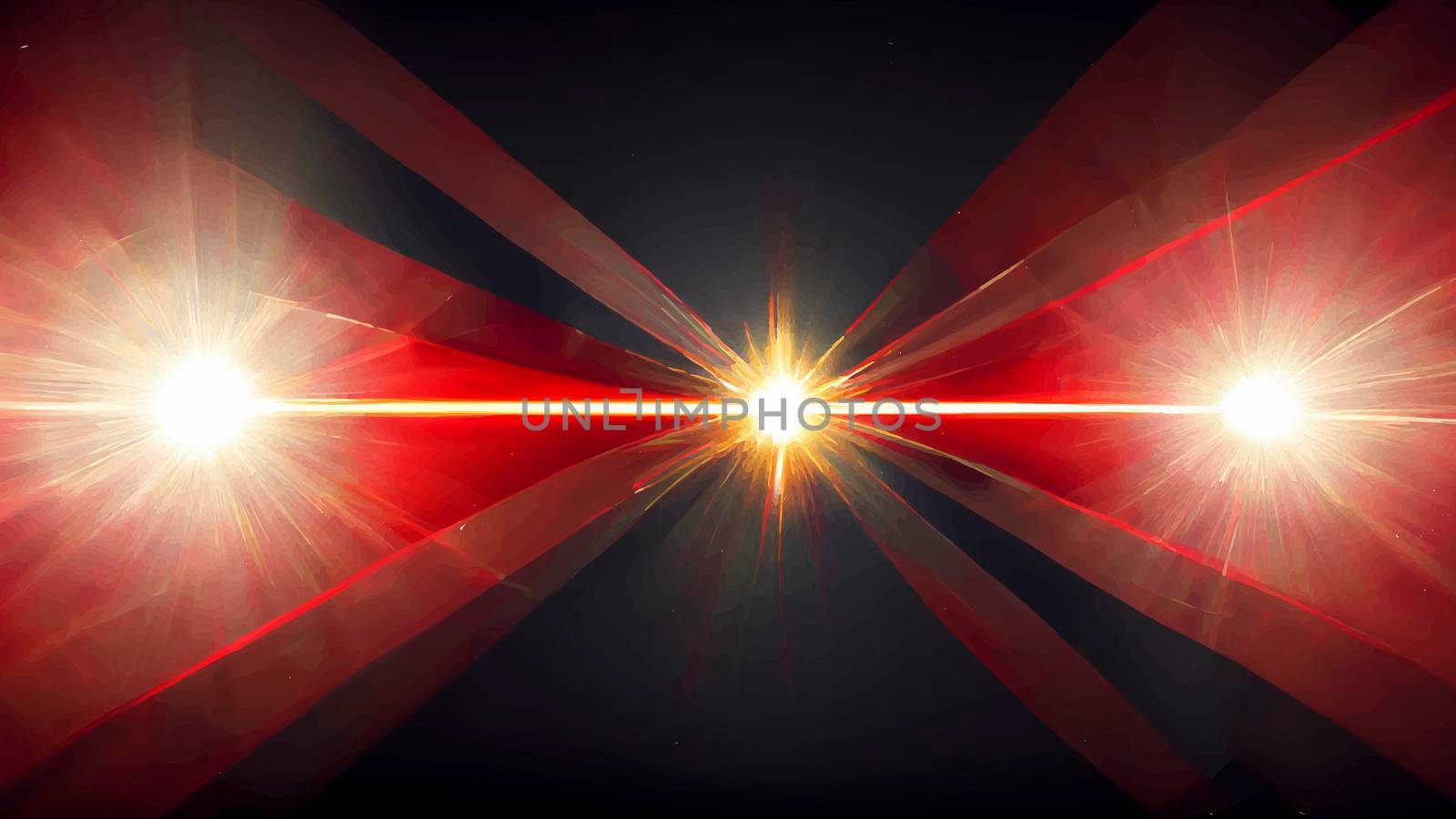 Red Light Lens flare on black background. Light Lens flare on black background. Lens flare with bright light isolated with a black background. Used for textures and materials.