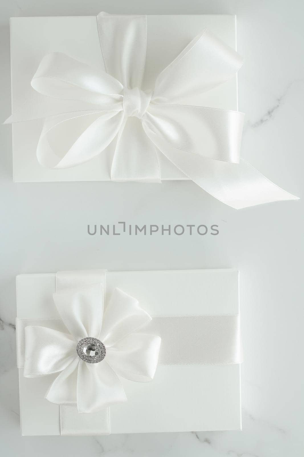 Romantic celebration, lifestyle and holiday present concept - Luxury wedding gifts on marble