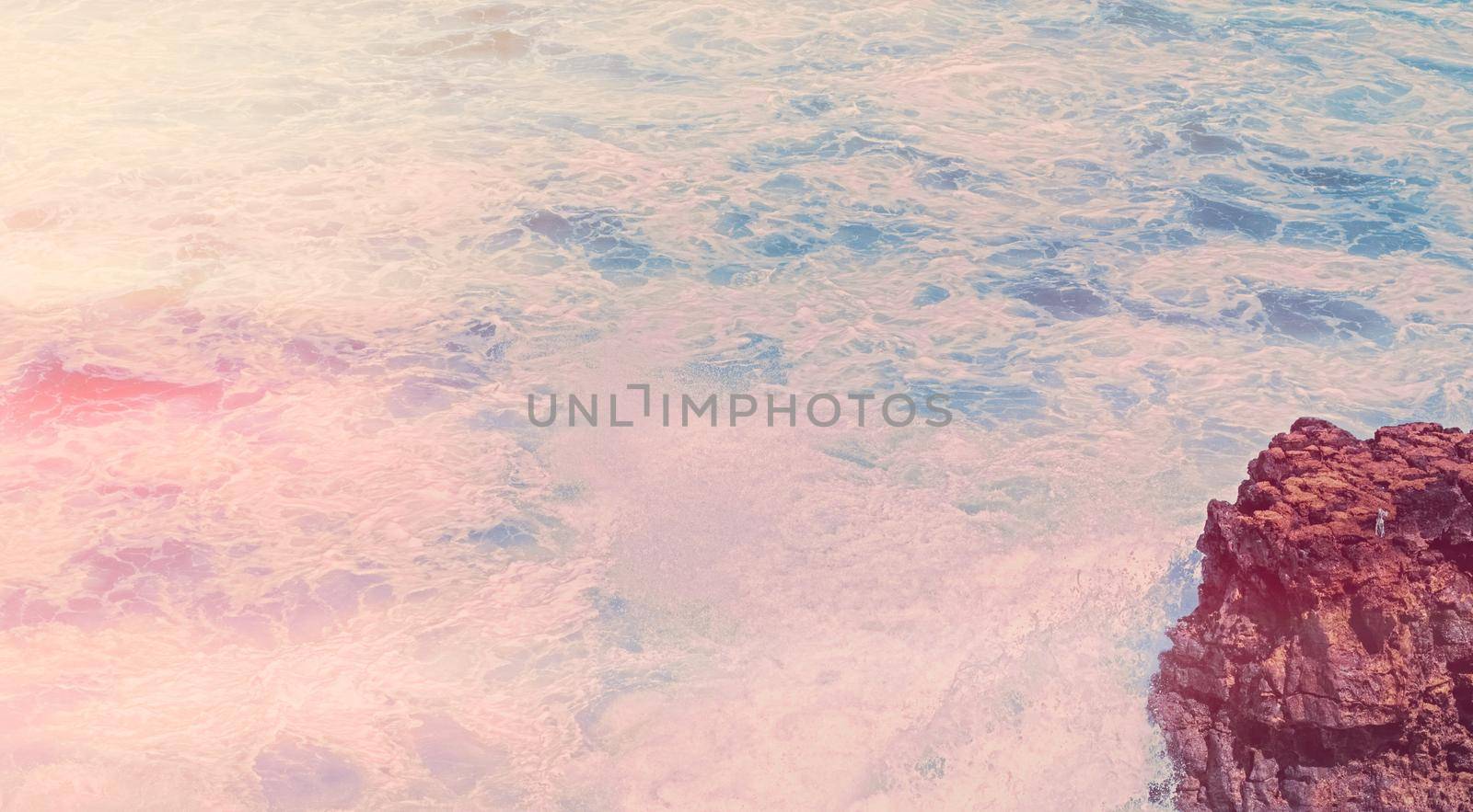 Coastal art print, holiday destination and travel concept - Dreamy ocean coast in summer