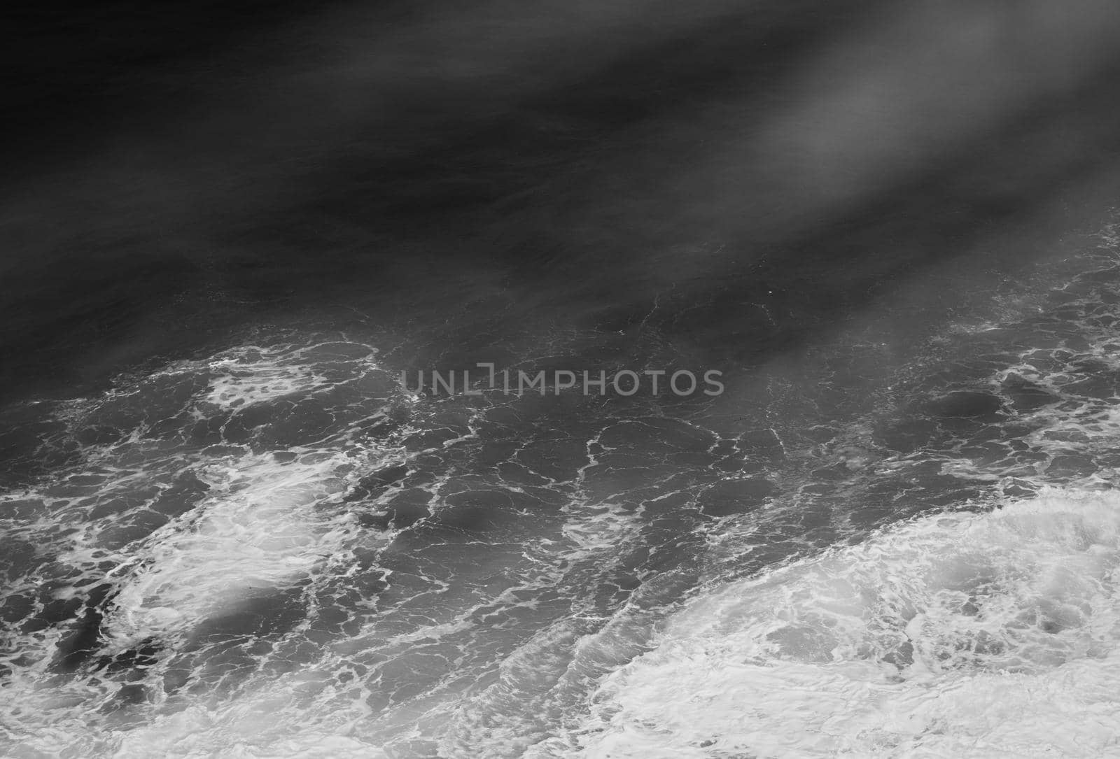 Coastal art print, monochrome and seascape concept - Atlantic ocean coast scenery, fine art