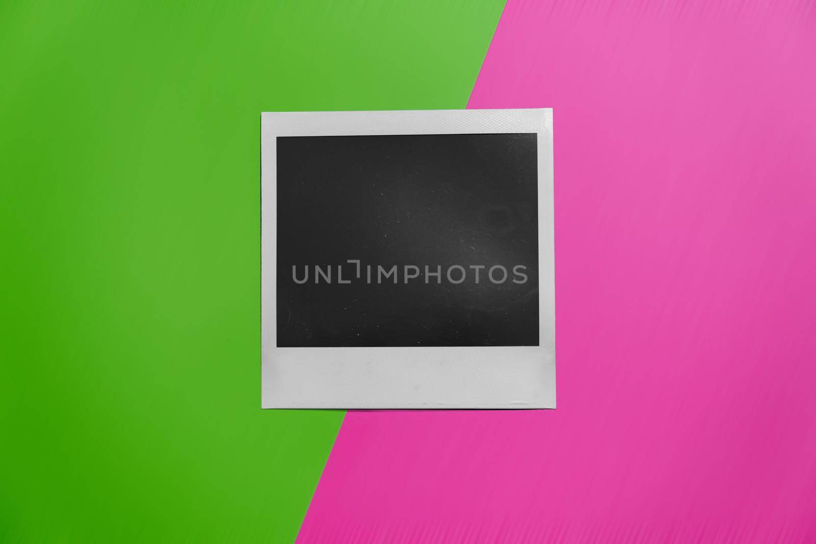 Download Blank photo frame template on raspberry and green background. Blank square photo frame on wall copy space download photo