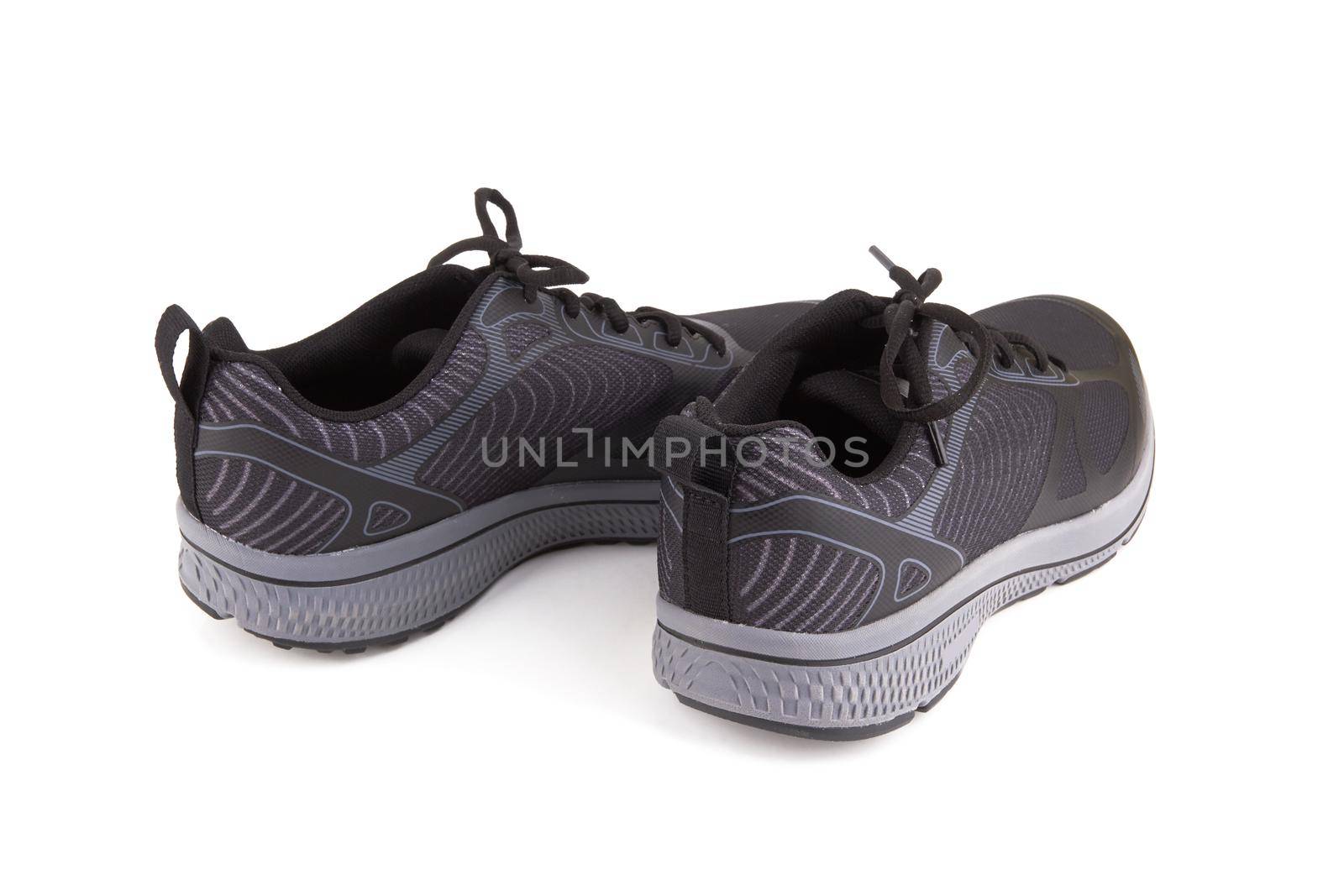 Gray sneakers isolated on a white background