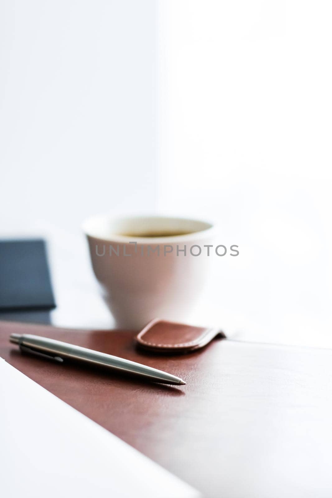 Business office desk, work productivity concept by Anneleven