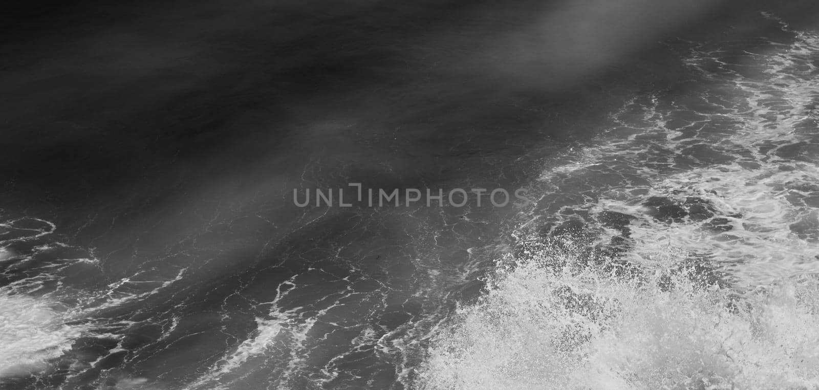 Coastal art print, monochrome and seascape concept - Atlantic ocean coast scenery, fine art