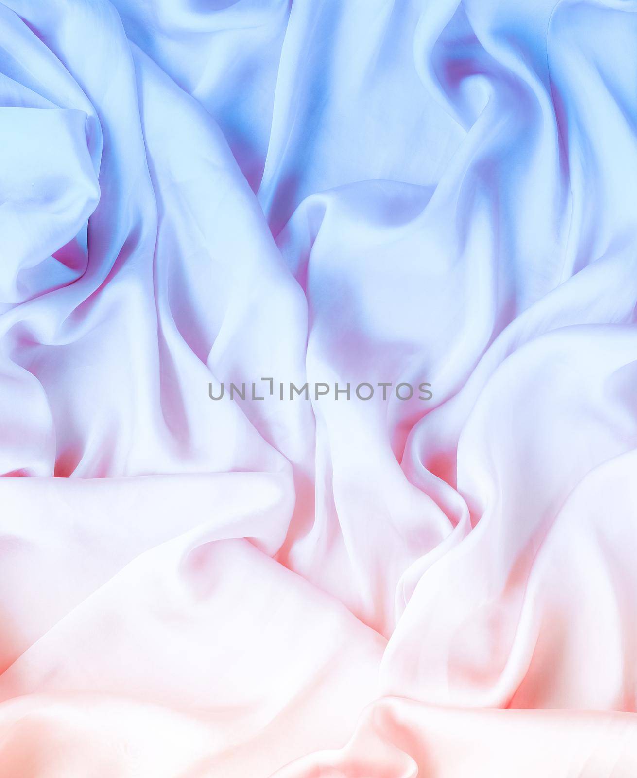 Neon soft silk waves, flatlay - elegant fabric textures, abstract backgrounds and modern pastel colours concept. Feel the sense of timeless luxury