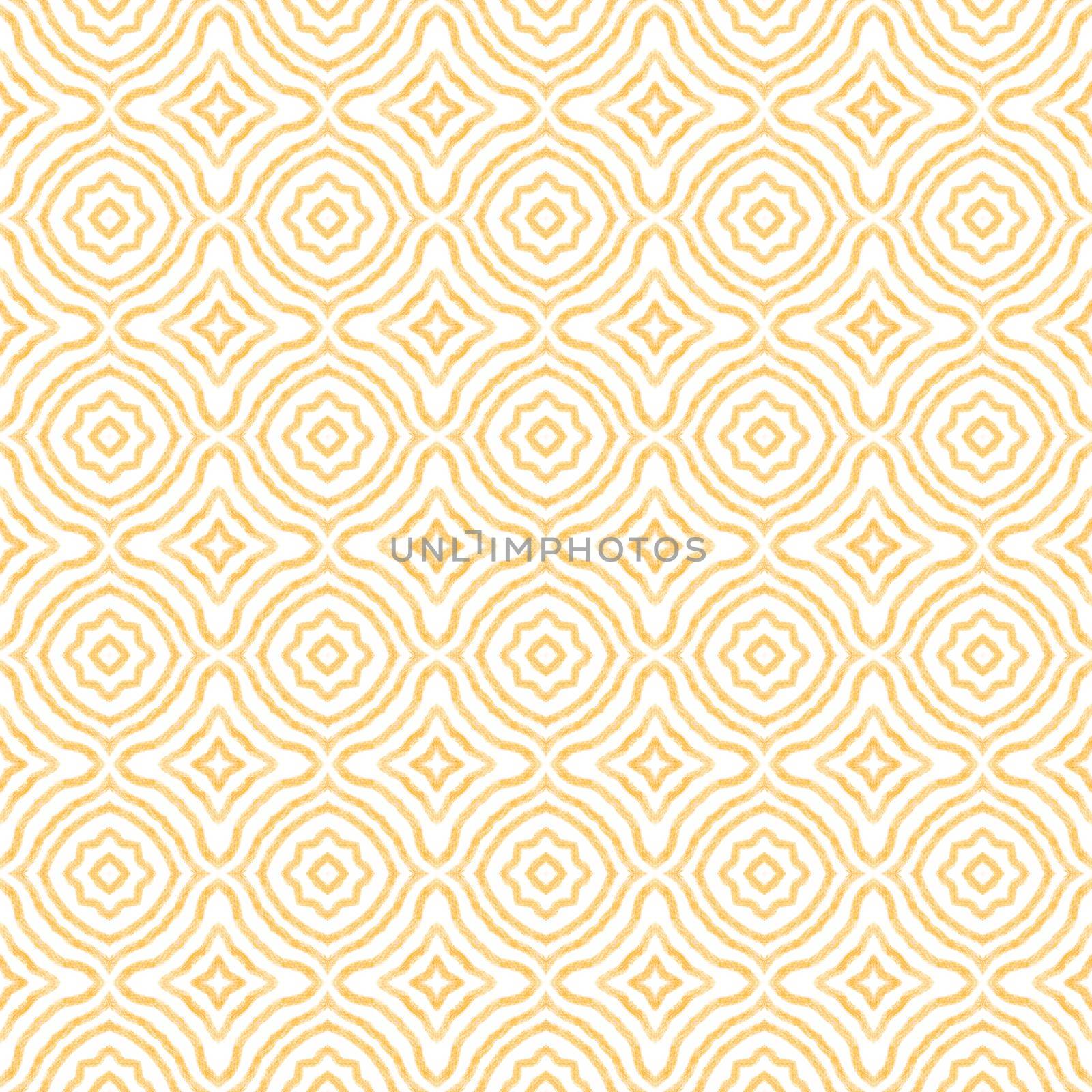 Ikat repeating swimwear design. Yellow by beginagain