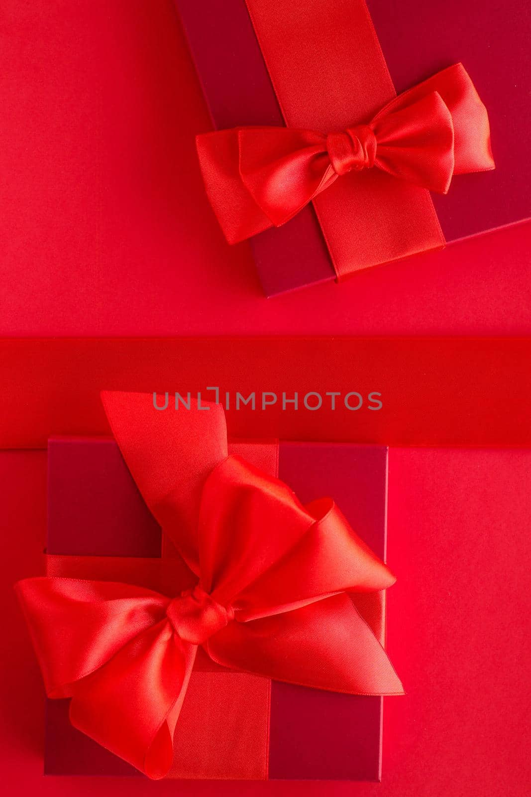 Romantic celebration, lifestyle and birthday present concept - Luxury holiday gifts on red