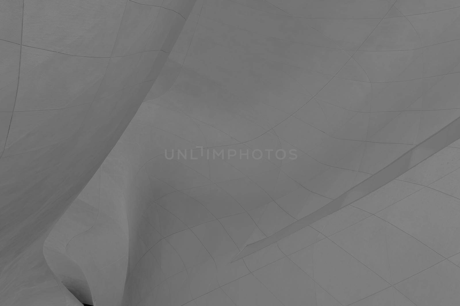 Monochrome refined fragment of contemporary public building, abstract background and interior design concept - Modern architecture details
