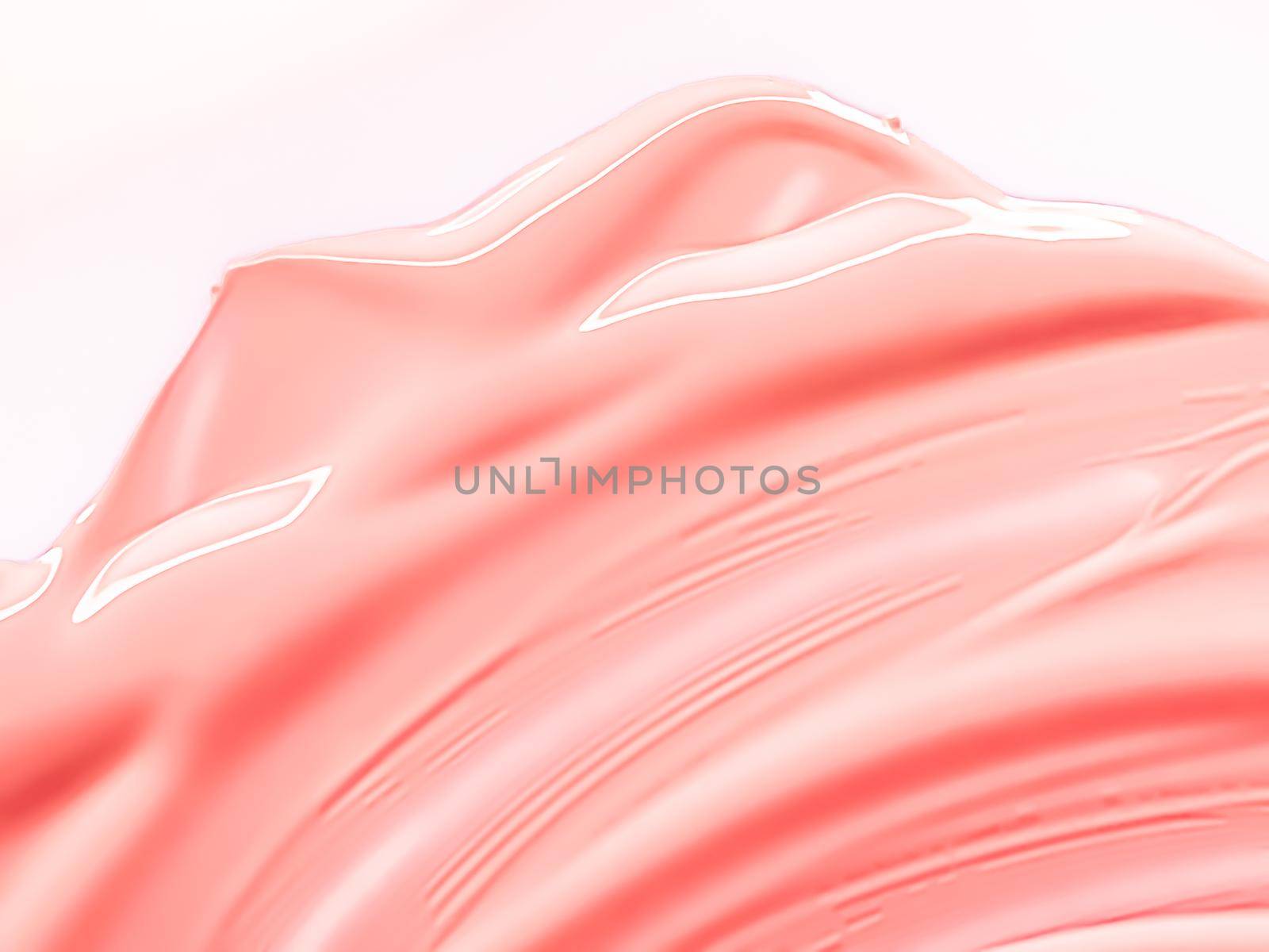 Glossy coral cosmetic texture as beauty make-up product background, skincare cosmetics and luxury makeup brand design by Anneleven