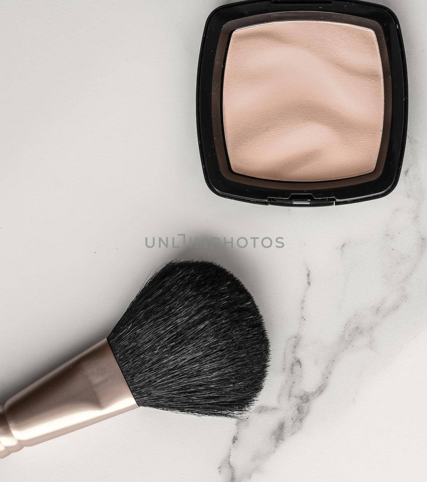 Make-up and cosmetics products on marble, flatlay background by Anneleven