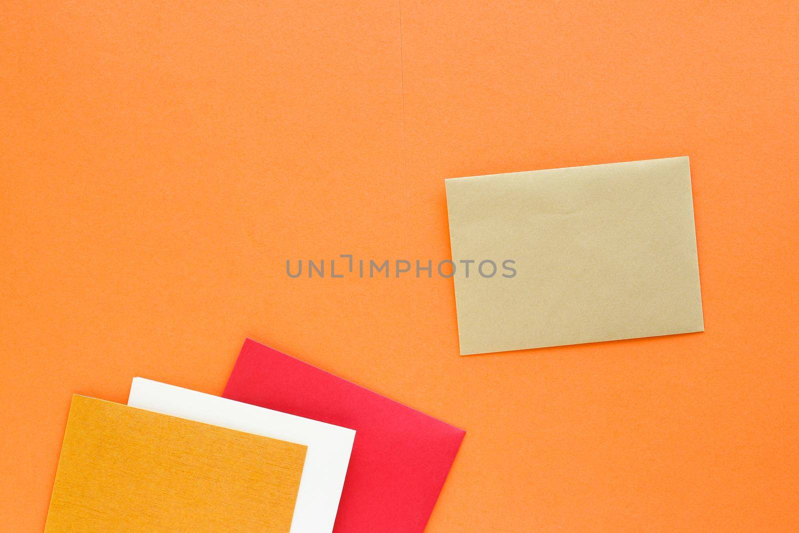 Branding, graphic design and identity template concept - Set of paper stationery for business brand, flatlay mockup