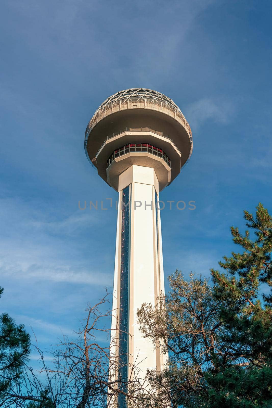 Ankara, Turkey - July 05, 2022: Atakule Tower is the primary landmark of Ankara, Turkey