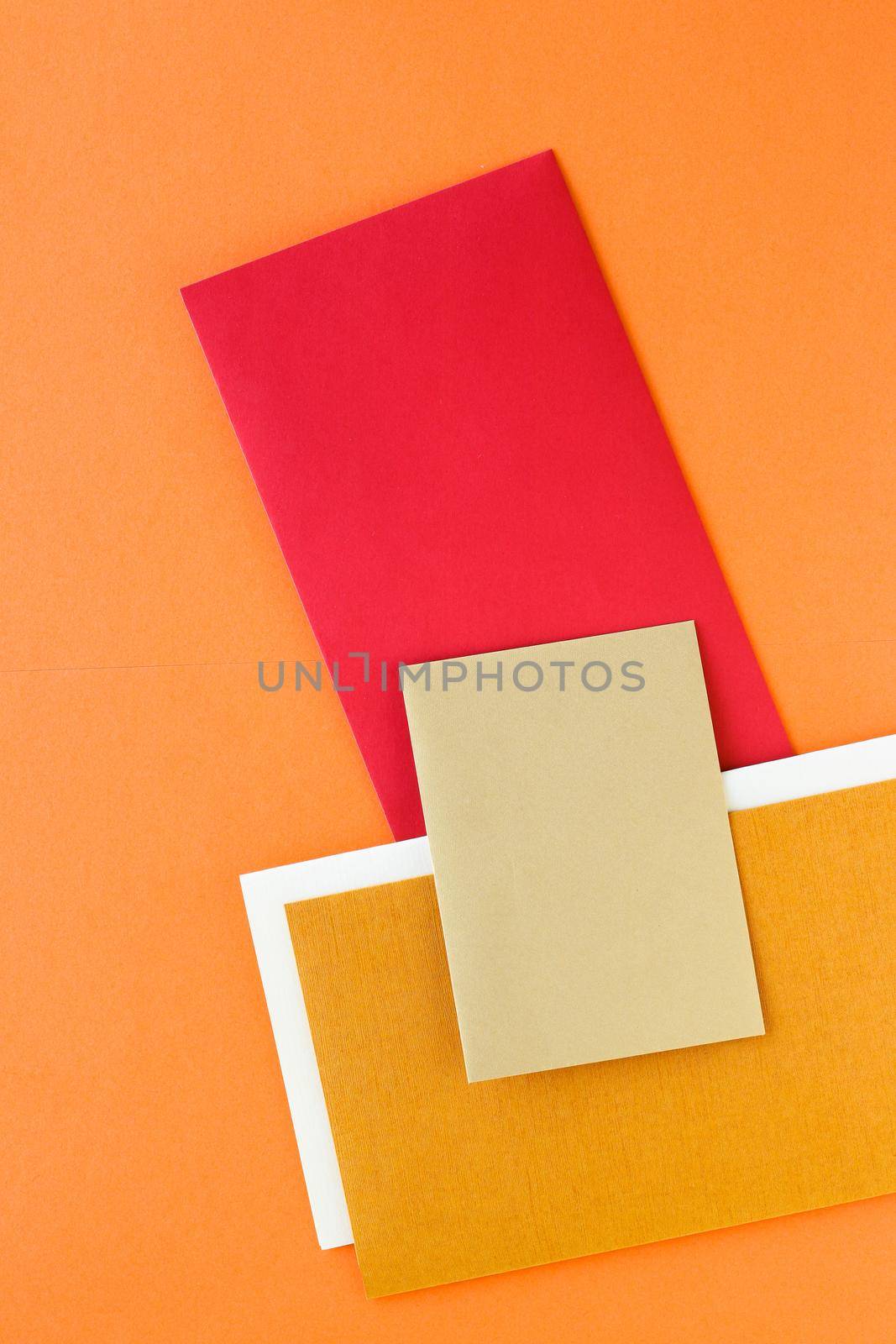 Set of paper stationery for business brand, flatlay mockup by Anneleven