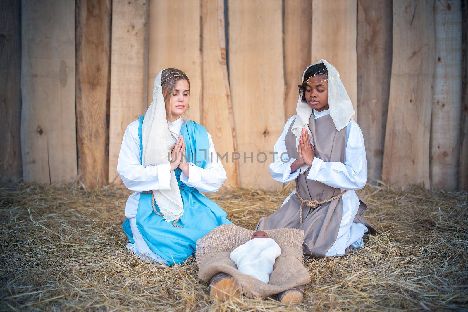 Lgtb nativity scene with two virgin marys by ivanmoreno