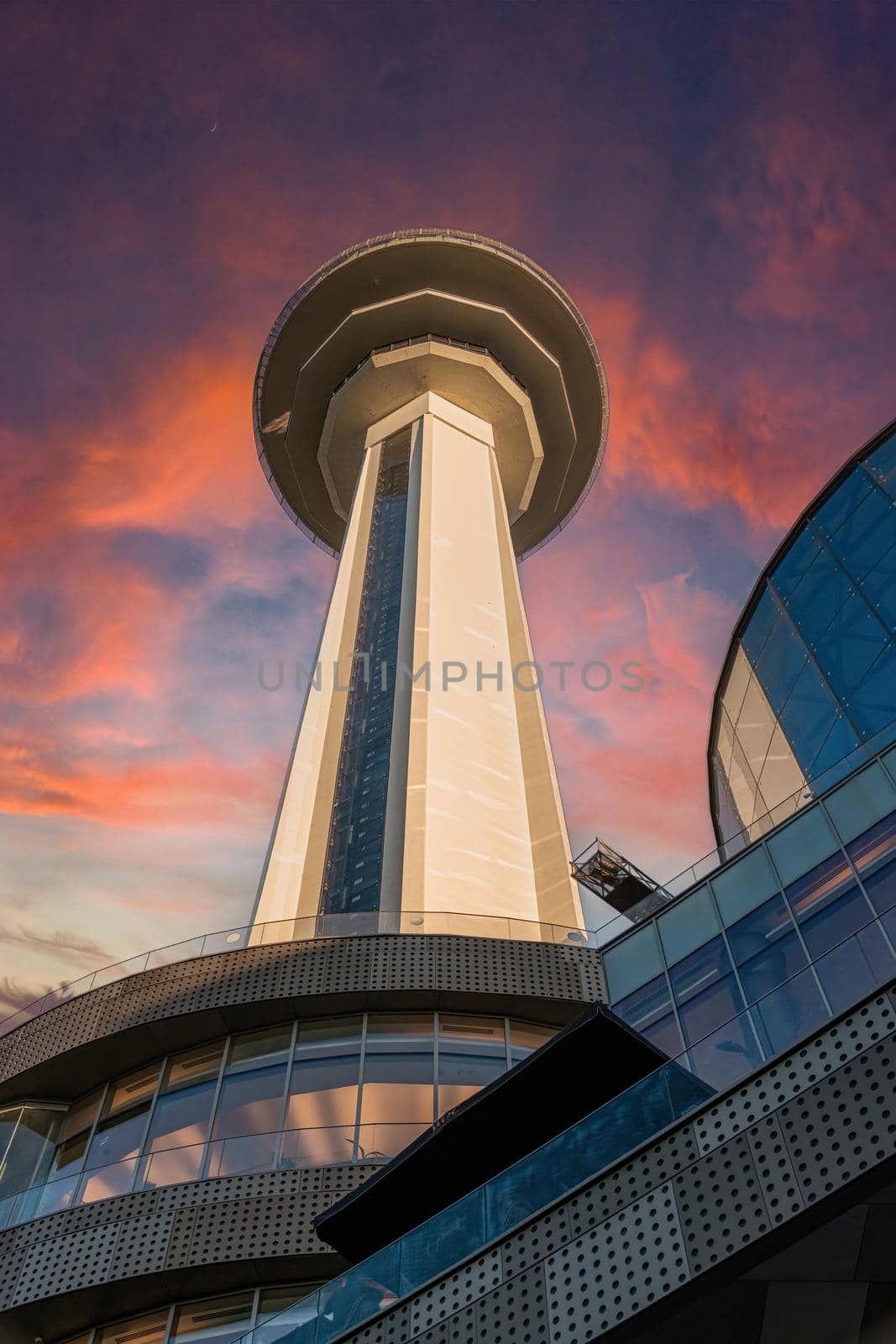 Ankara, Turkey - July 05, 2022: Atakule Tower is the primary landmark of Ankara, Turkey