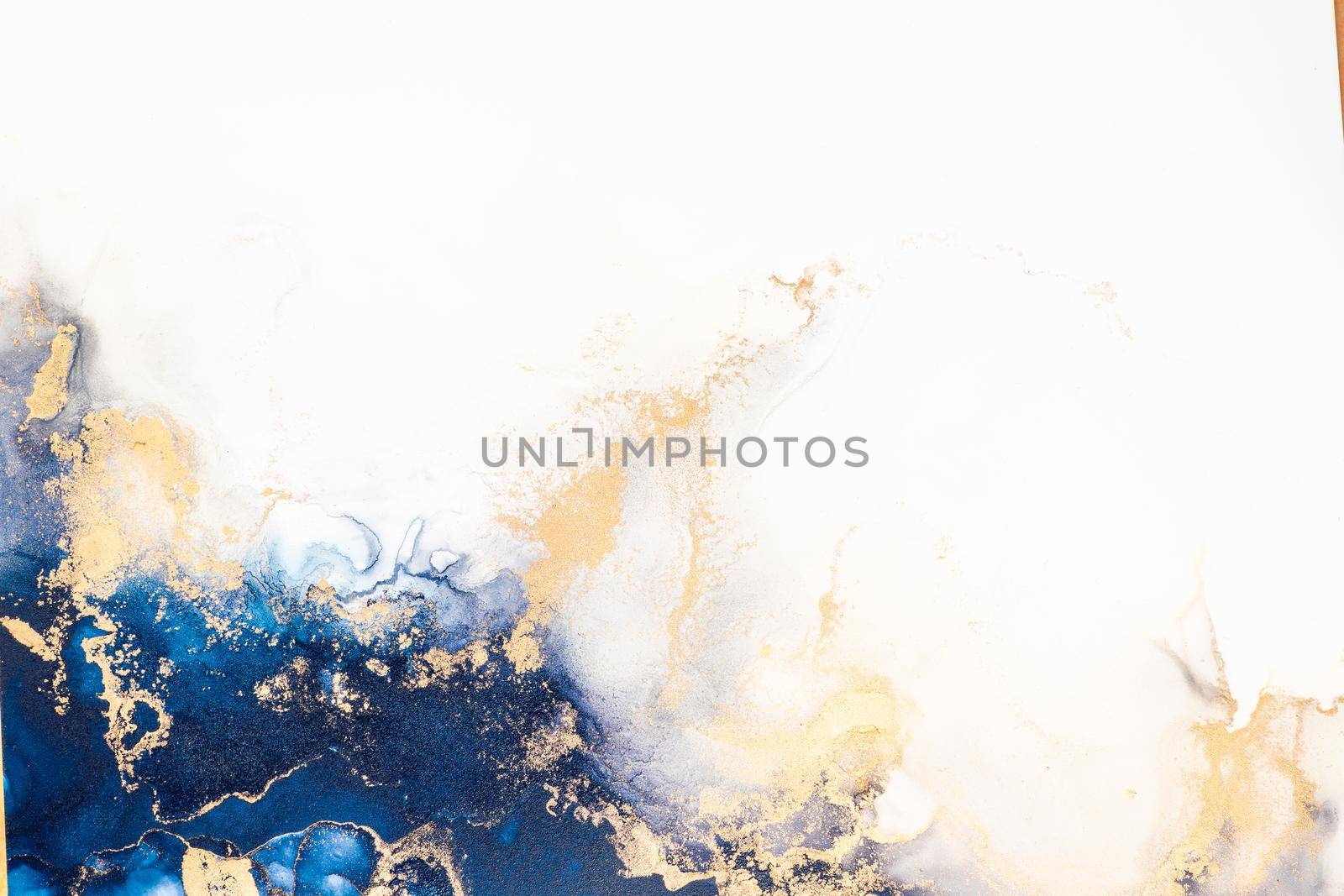 Marble ink abstract art from exquisite original painting for abstract background . Painting was painted on high quality paper texture to create smooth marble background pattern of ombre alcohol ink .