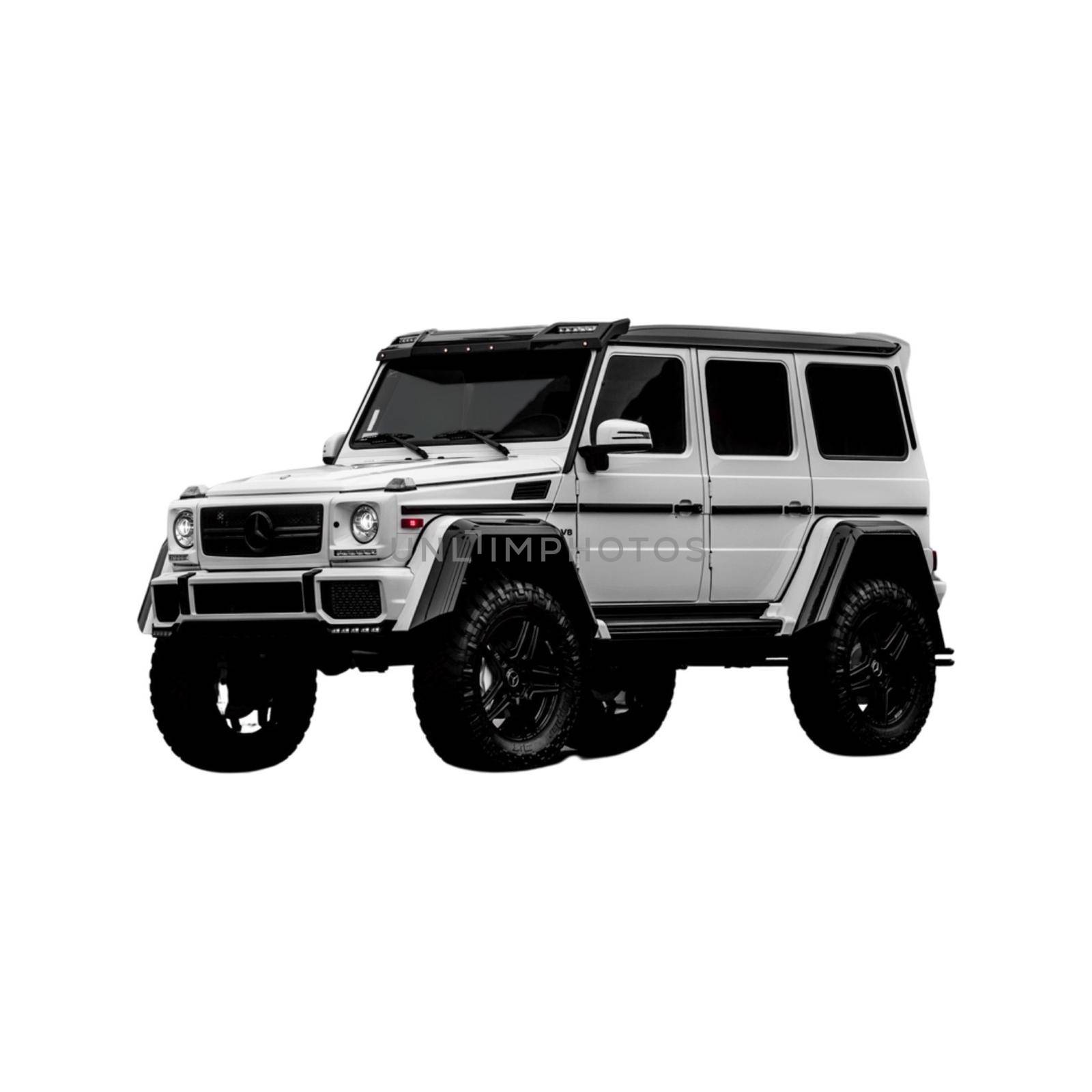 Picture of an isolated Mercedes-Benz G-Class. High quality photo