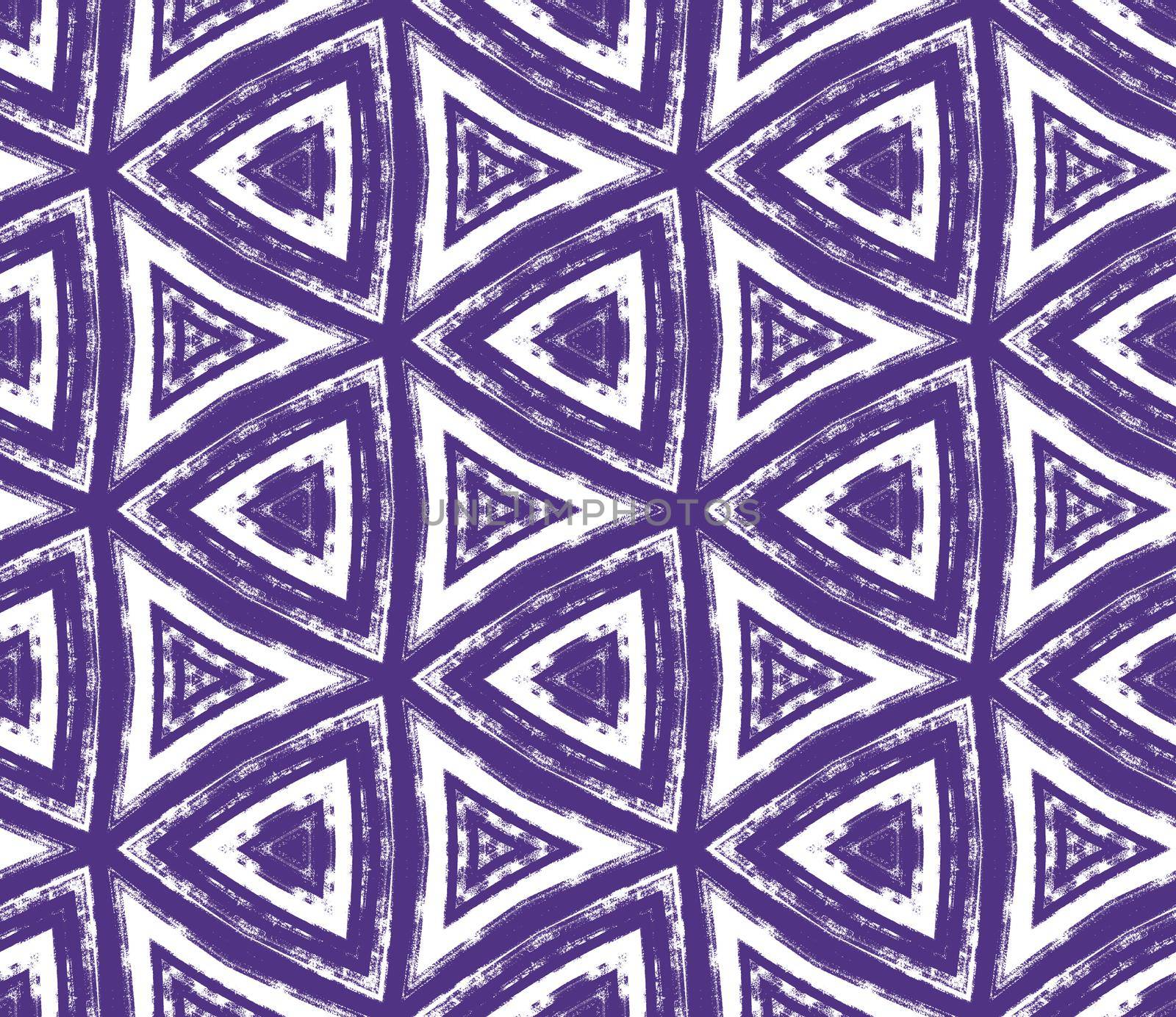 Tiled watercolor pattern. Purple symmetrical kaleidoscope background. Textile ready resplendent print, swimwear fabric, wallpaper, wrapping. Hand painted tiled watercolor seamless.