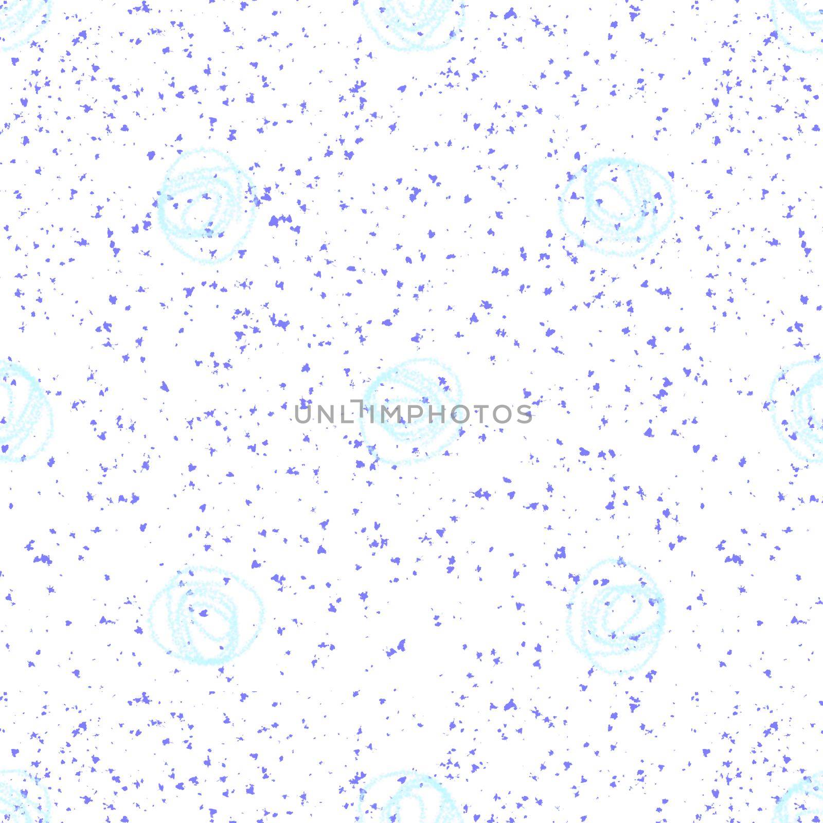 Hand Drawn Snowflakes Christmas Seamless Pattern. Subtle Flying Snow Flakes on chalk snowflakes Background. Alive chalk handdrawn snow overlay. Superb holiday season decoration.