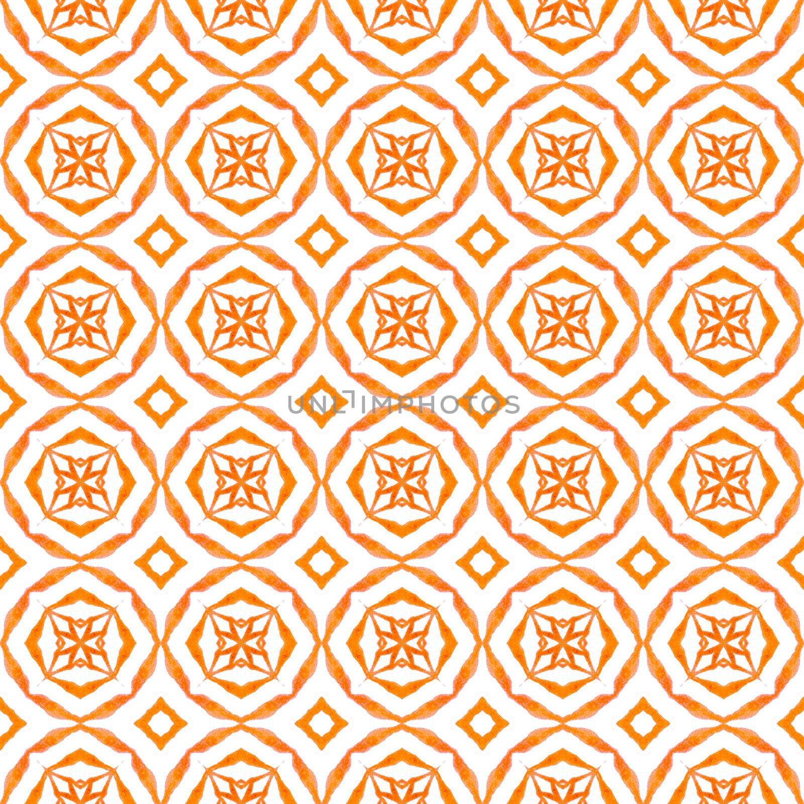 Textile ready immaculate print, swimwear fabric, wallpaper, wrapping. Orange trending boho chic summer design. Exotic seamless pattern. Summer exotic seamless border.