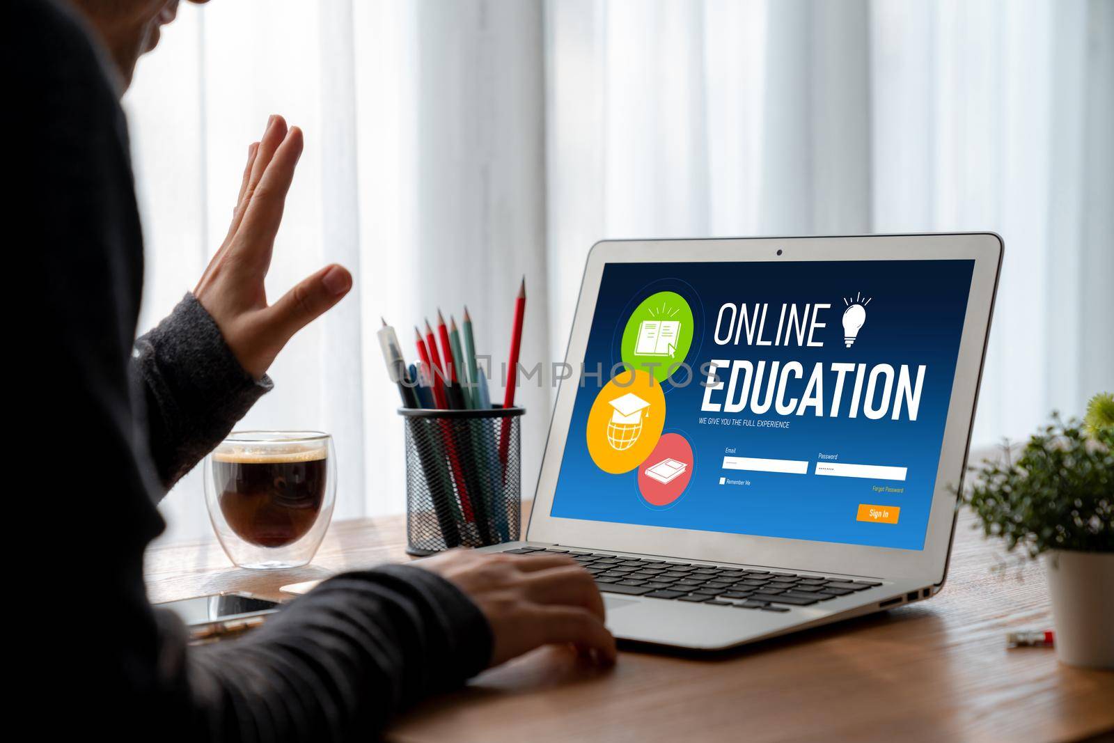 E-learning website with modish sofware for student to study on the internet by biancoblue