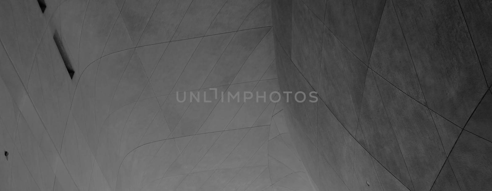 Monochrome refined fragment of contemporary public building, abstract background and interior design concept - Modern architecture details