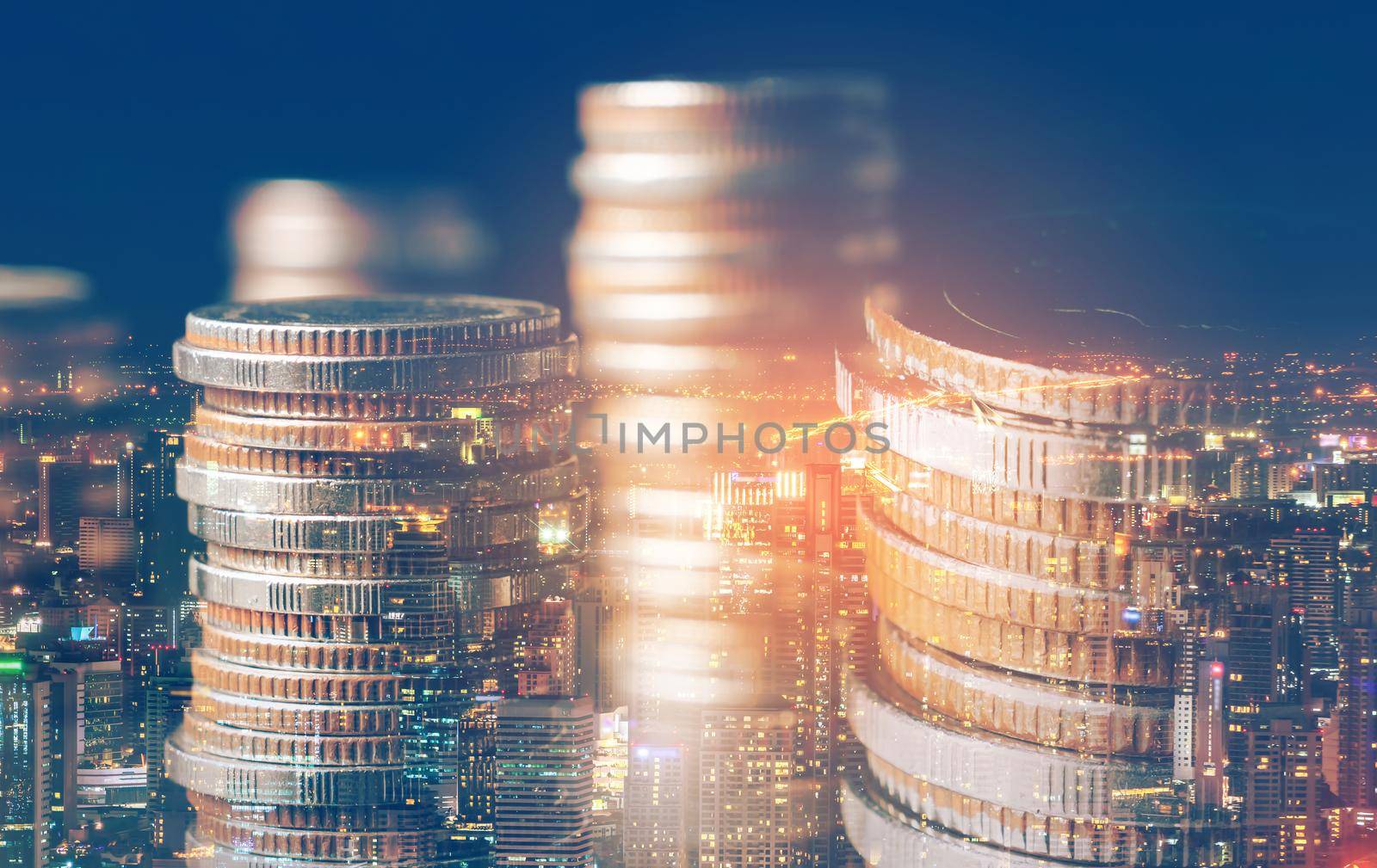 Finance and money technology background concept of business prosperity and asset by biancoblue