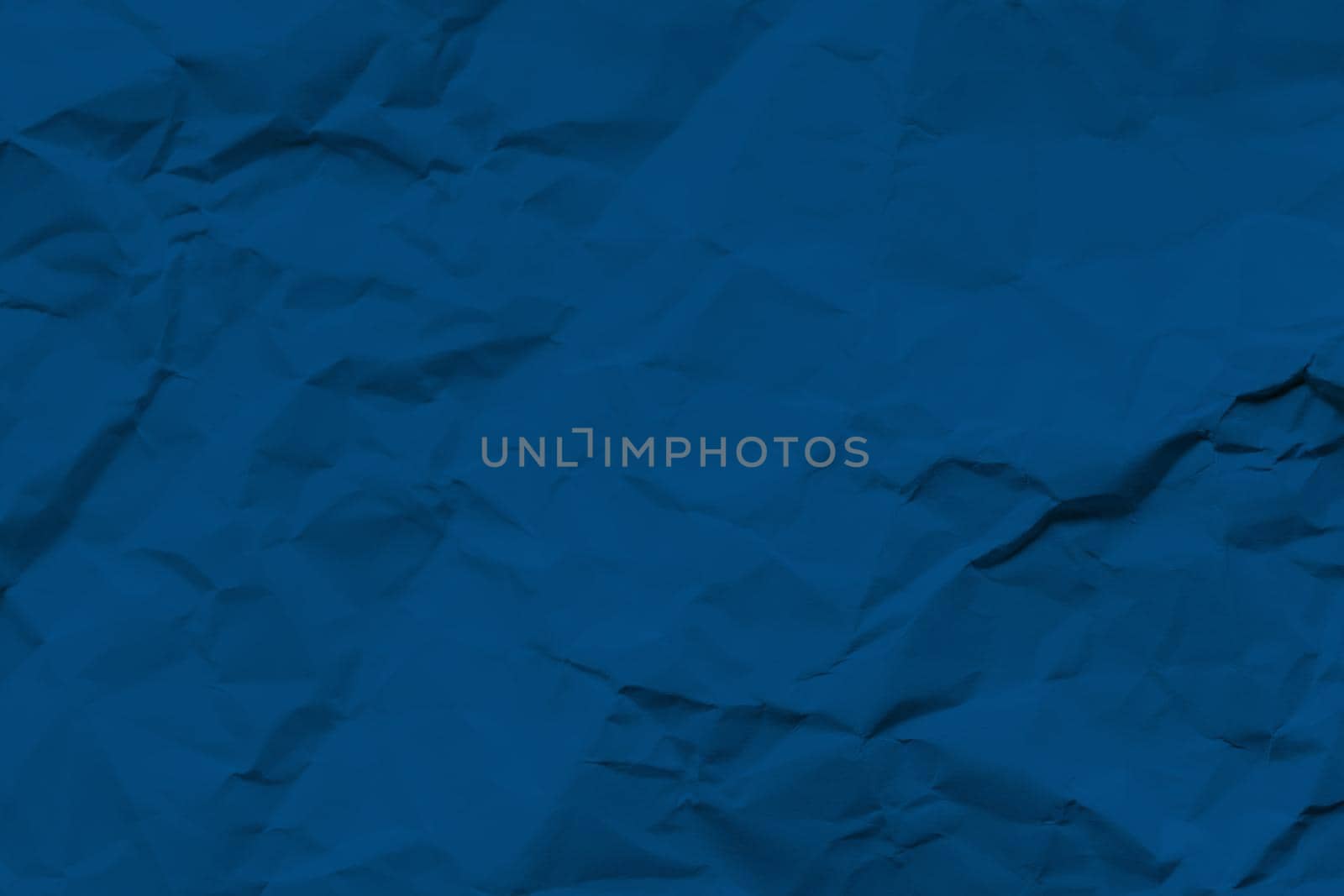 Color of the year 2020 Classic Blue wide crumpled paper texture background