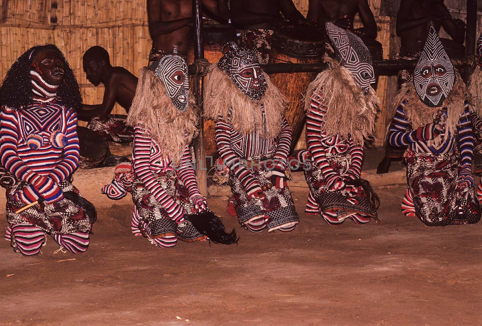Zulu tribal dance show, Victoria Falls, Zimbabwe, Africa