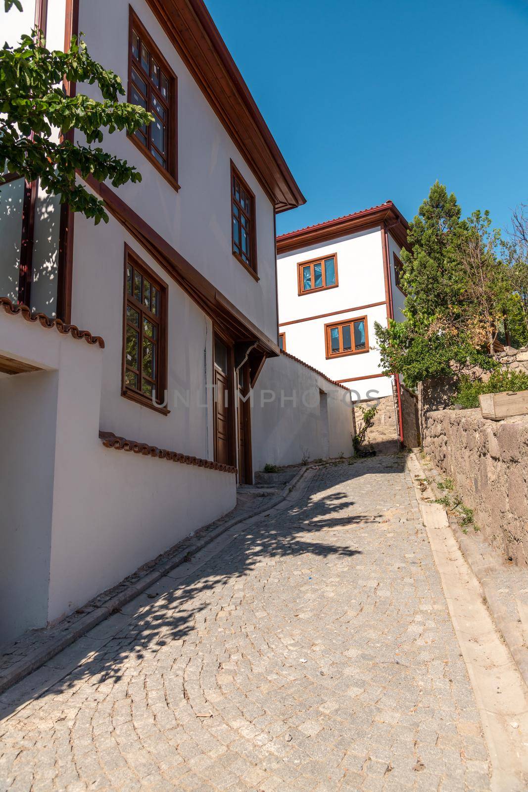 Restored old houses inside the walls of Ankara Castle, the old city walls of the Turkish capital. by Sonat