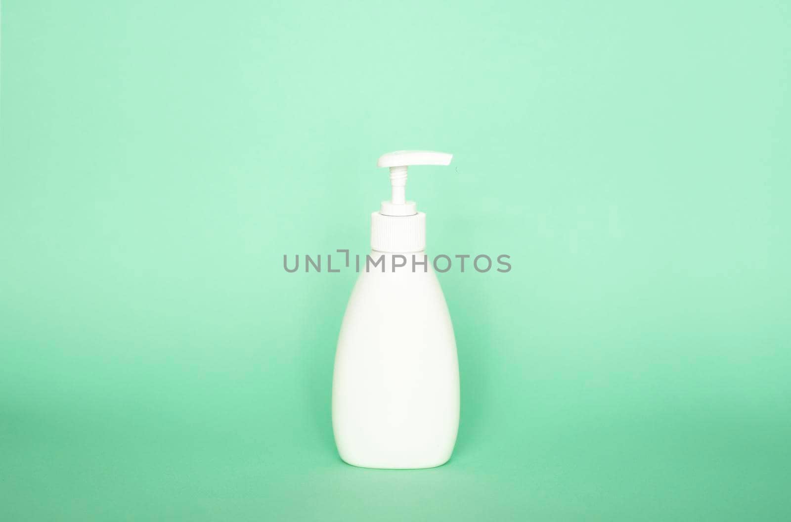 Liquid container for gel, lotion, cream, shampoo, bath foam. Cosmetic plastic bottle with dispenser pump. by vovsht