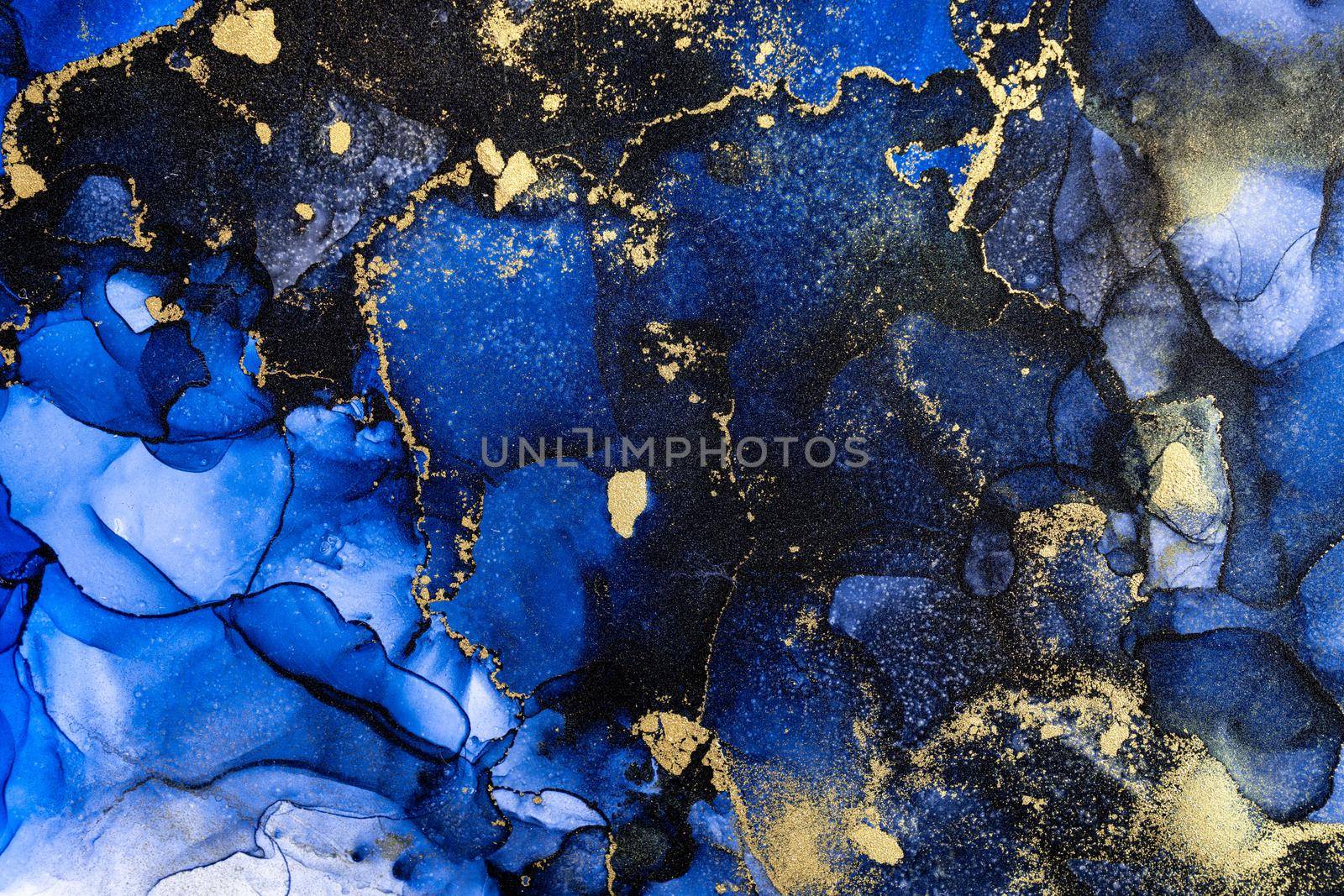 Marble ink abstract art from exquisite original painting for abstract background . Painting was painted on high quality paper texture to create smooth marble background pattern of ombre alcohol ink .