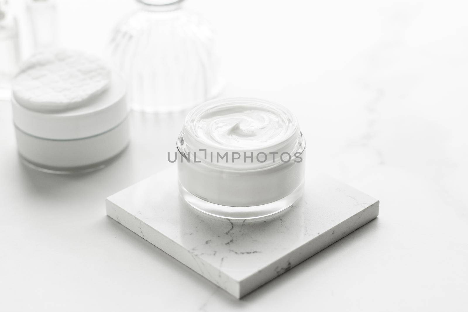 Beauty, anti-age cream and body care concept - Luxury skincare cosmetics in a bathroom