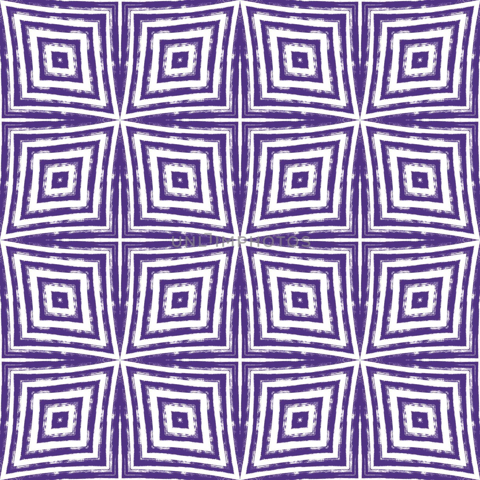 Tiled watercolor pattern. Purple symmetrical kaleidoscope background. Hand painted tiled watercolor seamless. Textile ready cute print, swimwear fabric, wallpaper, wrapping.