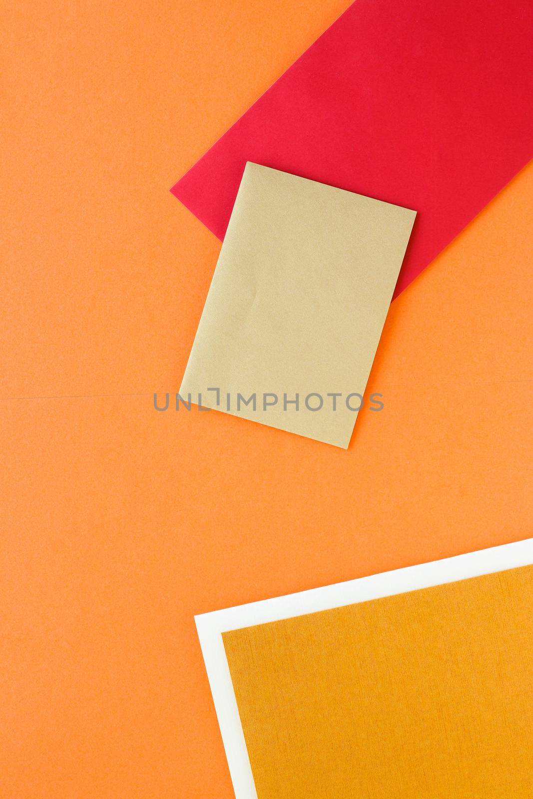 Set of paper stationery for business brand, flatlay mockup by Anneleven