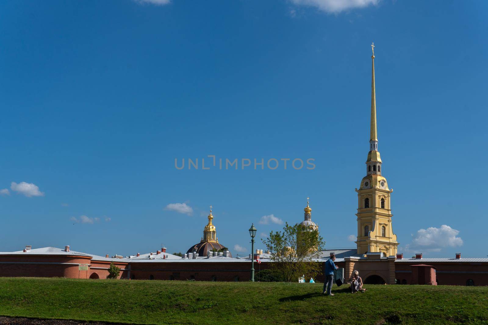 RUSSIA, PETERSBURG - AUG 20, 2022: fortress peter russia view petersburg saint island hare river, for architecture city from water for old museum, culture building. Famous ,