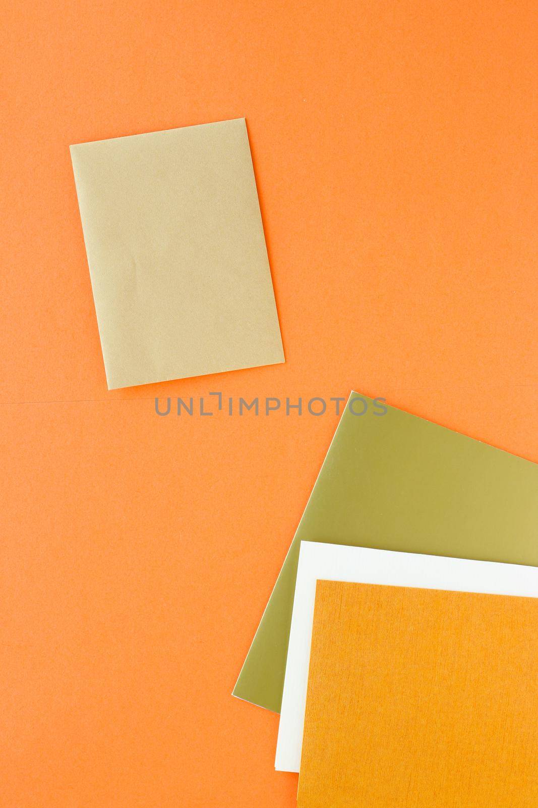 Set of paper stationery for business brand, flatlay mockup by Anneleven