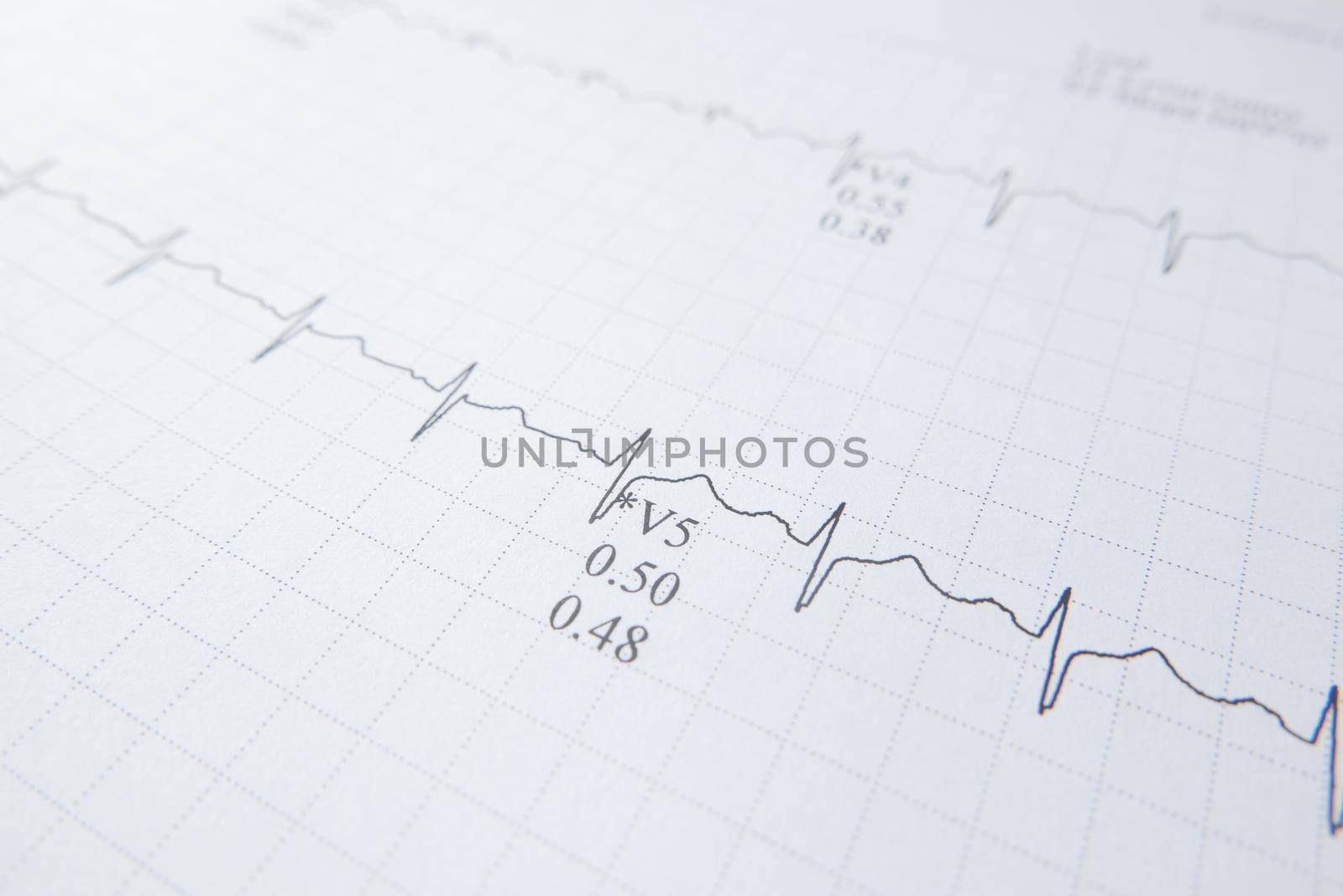 prescription medical paper on table close up .