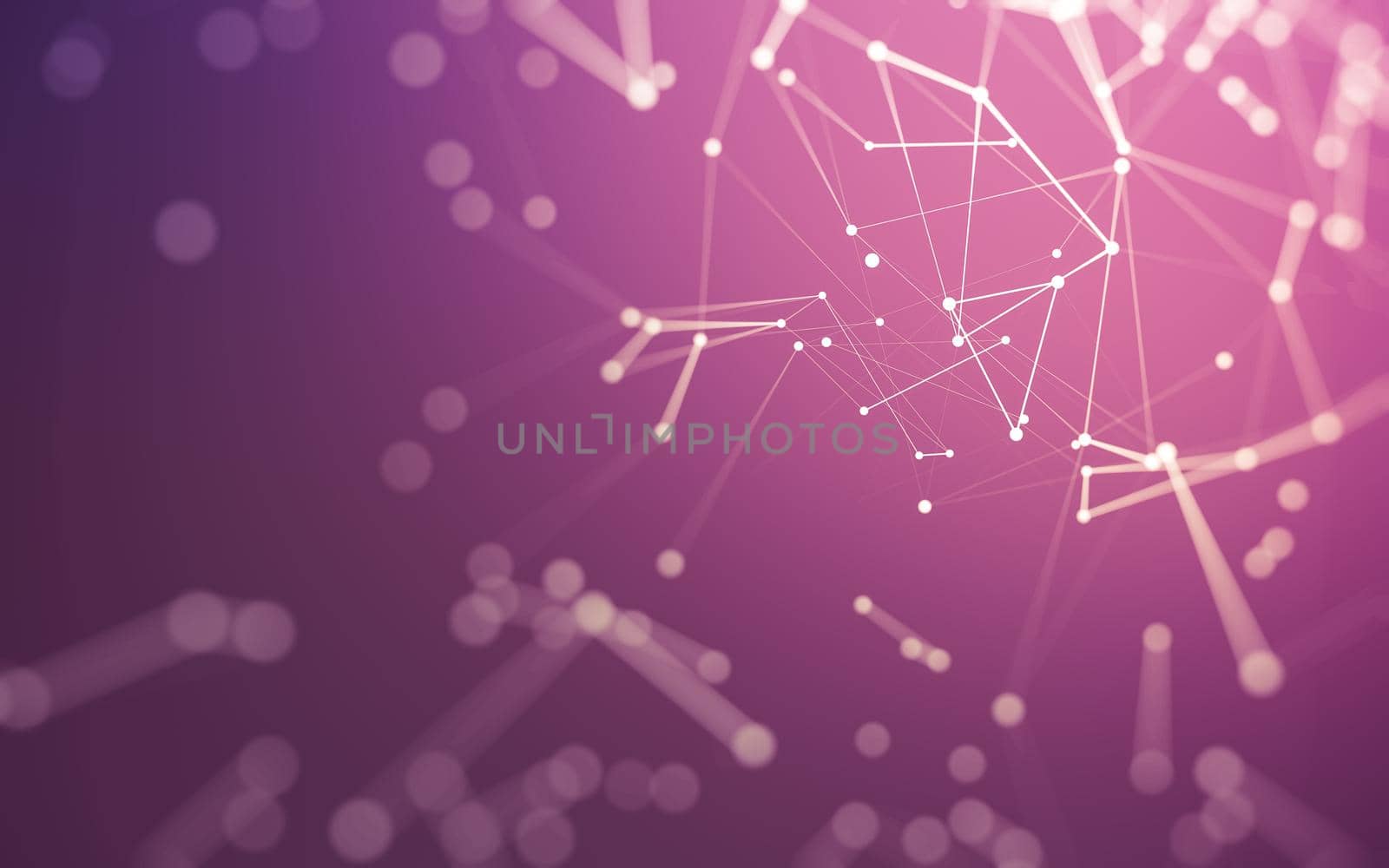 Abstract background. Molecules technology with polygonal shapes, connecting dots and lines. Connection structure. Big data visualization.  by teerawit