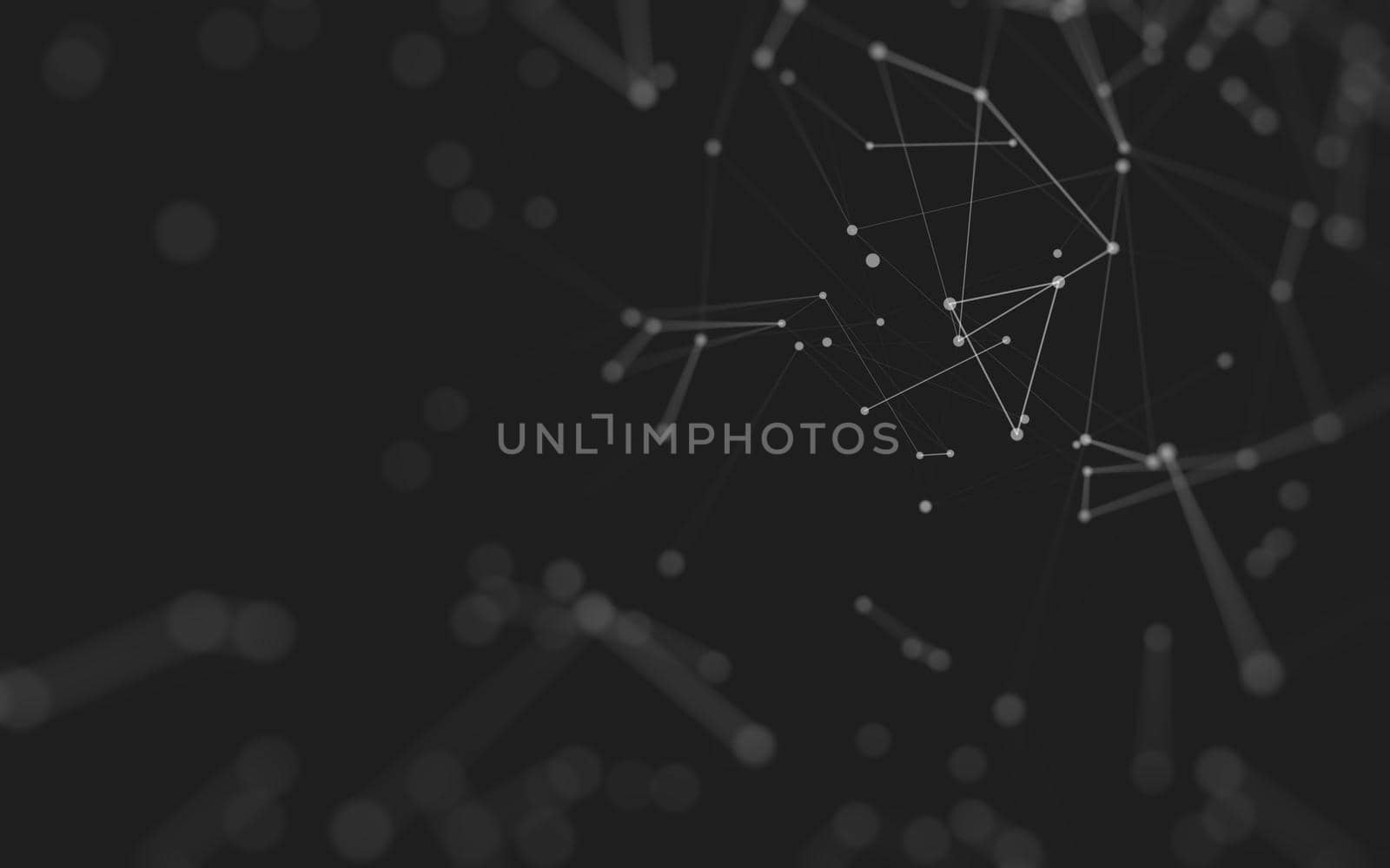 Abstract background. Molecules technology with polygonal shapes, connecting dots and lines. Connection structure. Big data visualization.  by teerawit