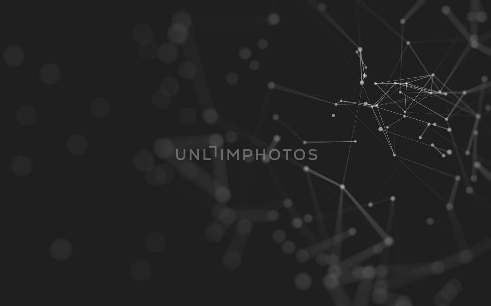 3d Abstract background. Molecules technology with polygonal shapes, connecting dots and lines. Connection structure. Big data visualization. 3d background. 