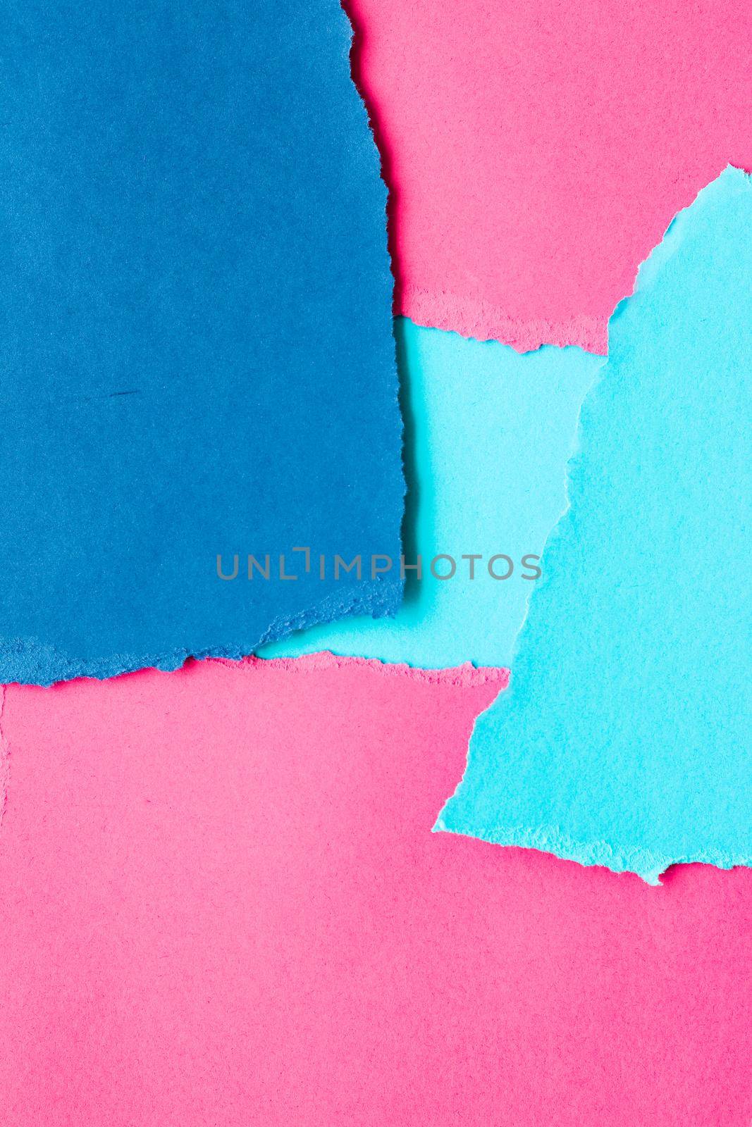 Brand identity, graphic design and back to school concept - Torn paper textured background, stationery mockup