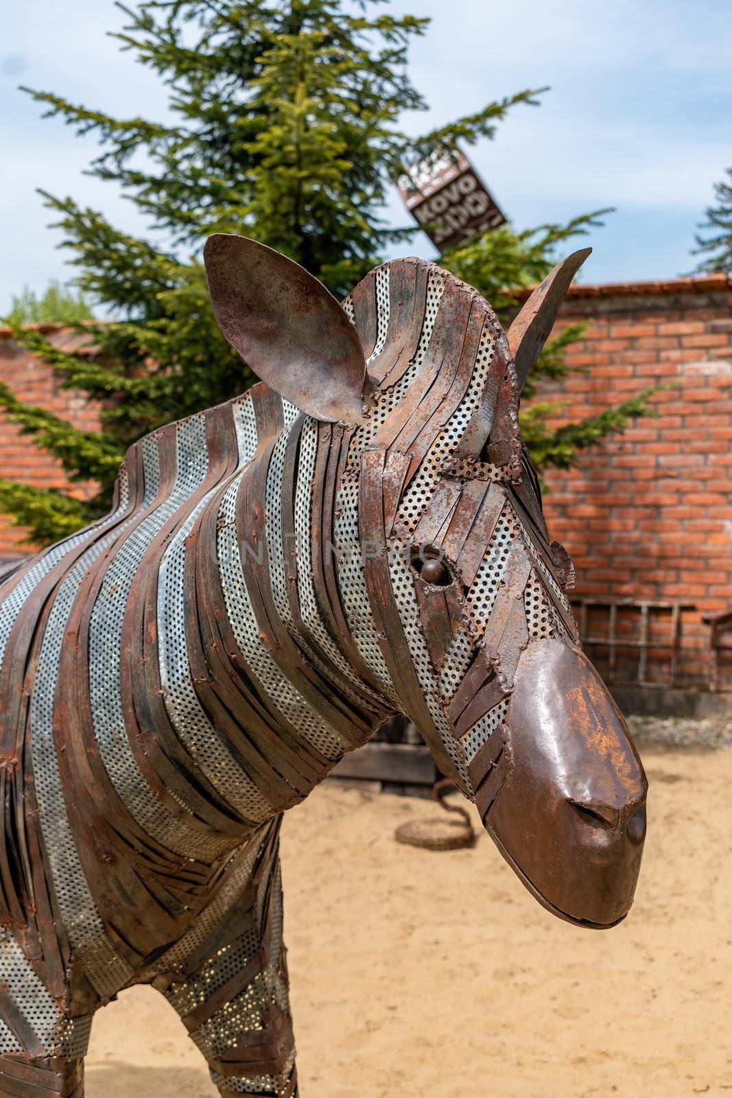 Zebra head, made of scrap metal by rostik924