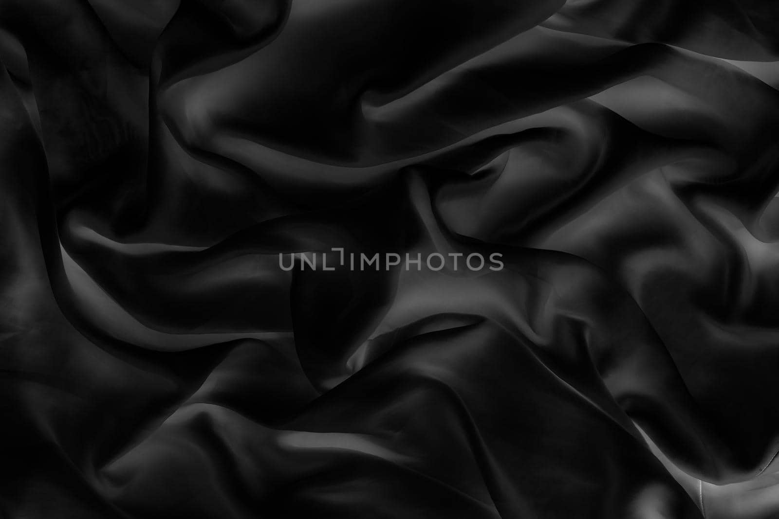 Fashion brand, elegant fabric and luxe beauty concept - Luxury black soft silk flatlay background texture, holiday glamour abstract backdrop