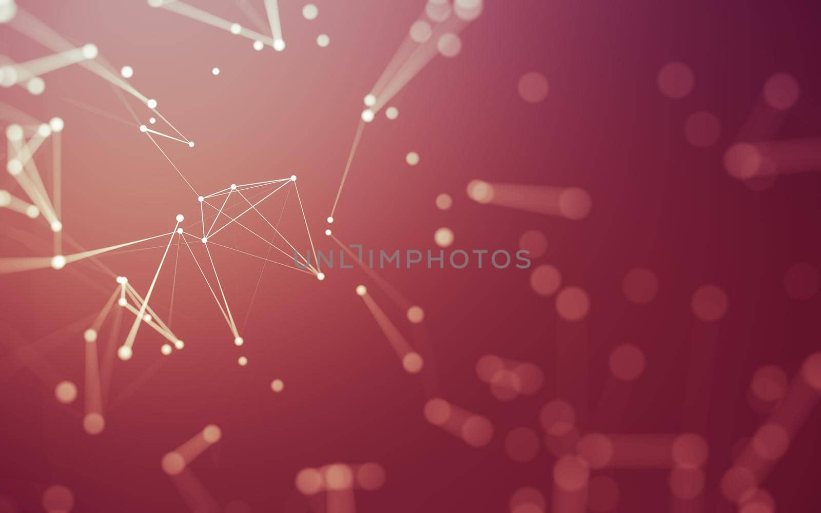 Abstract background. Molecules technology with polygonal shapes, connecting dots and lines. Connection structure. Big data visualization.  by teerawit