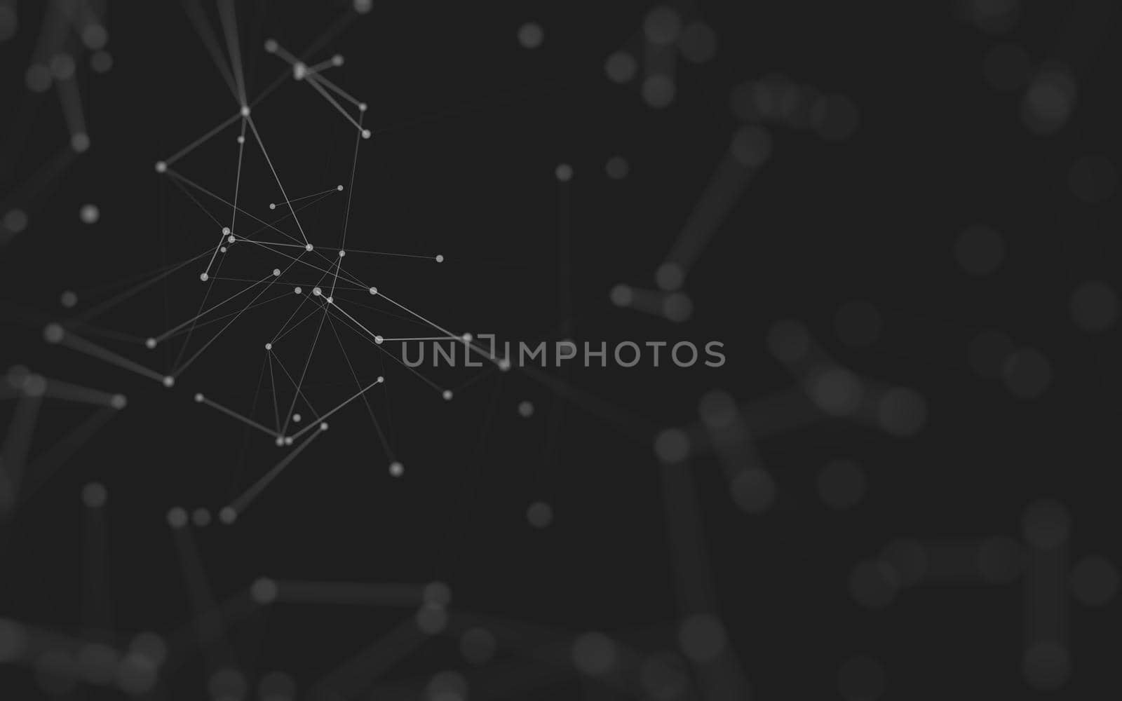 Abstract background. Molecules technology with polygonal shapes, connecting dots and lines. Connection structure. Big data visualization.  by teerawit